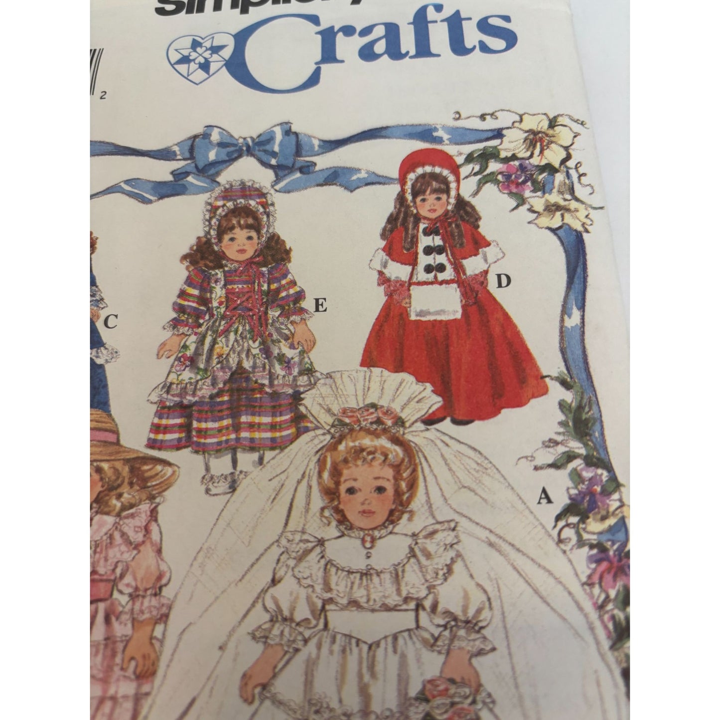 Simplicity Crafts Sewing Pattern 8766 Doll Clothes Wedding Historical Costumes