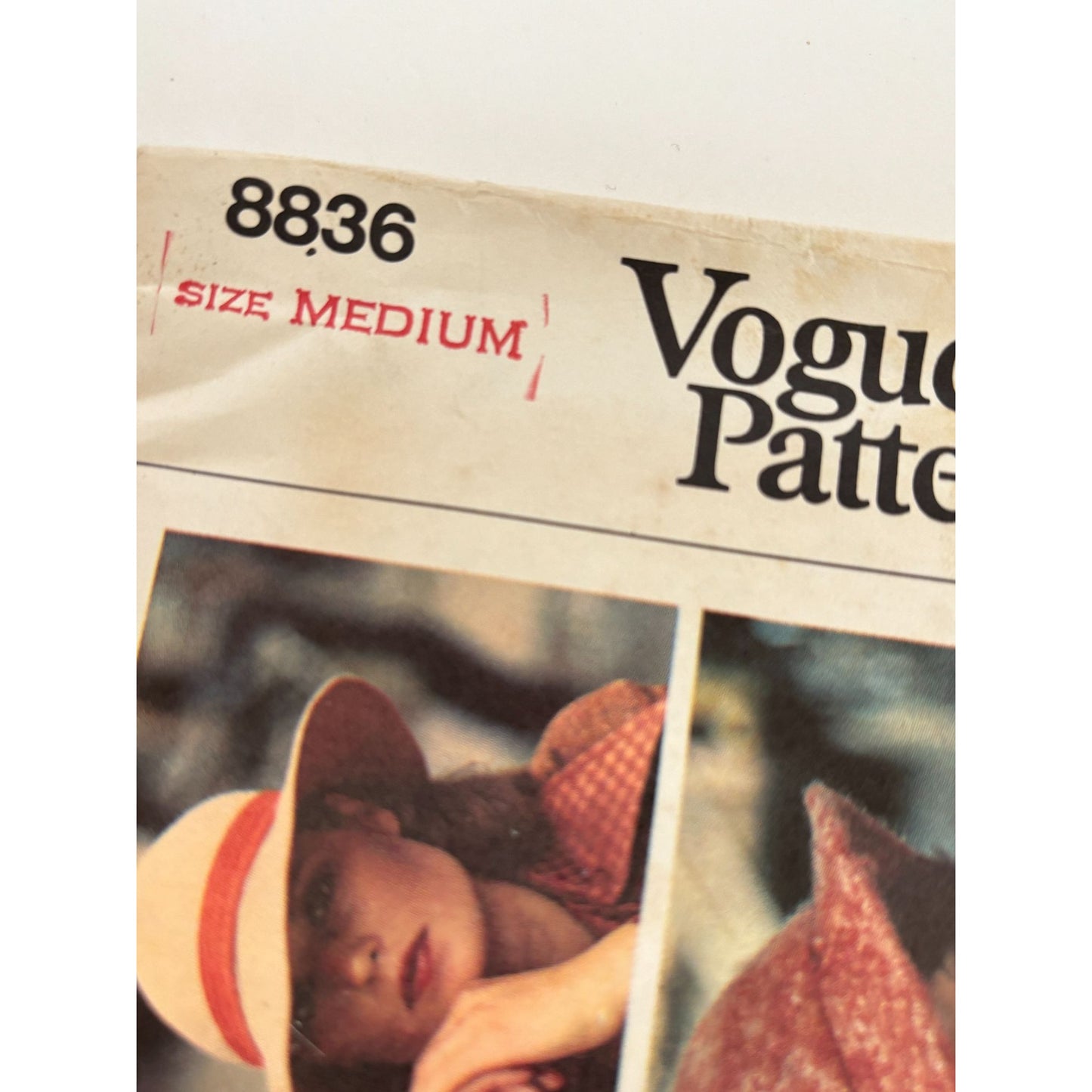 Vogue Sewing Pattern 8836 Stitched Brim Hat Medium Vintage 1970s Accessory Uncut