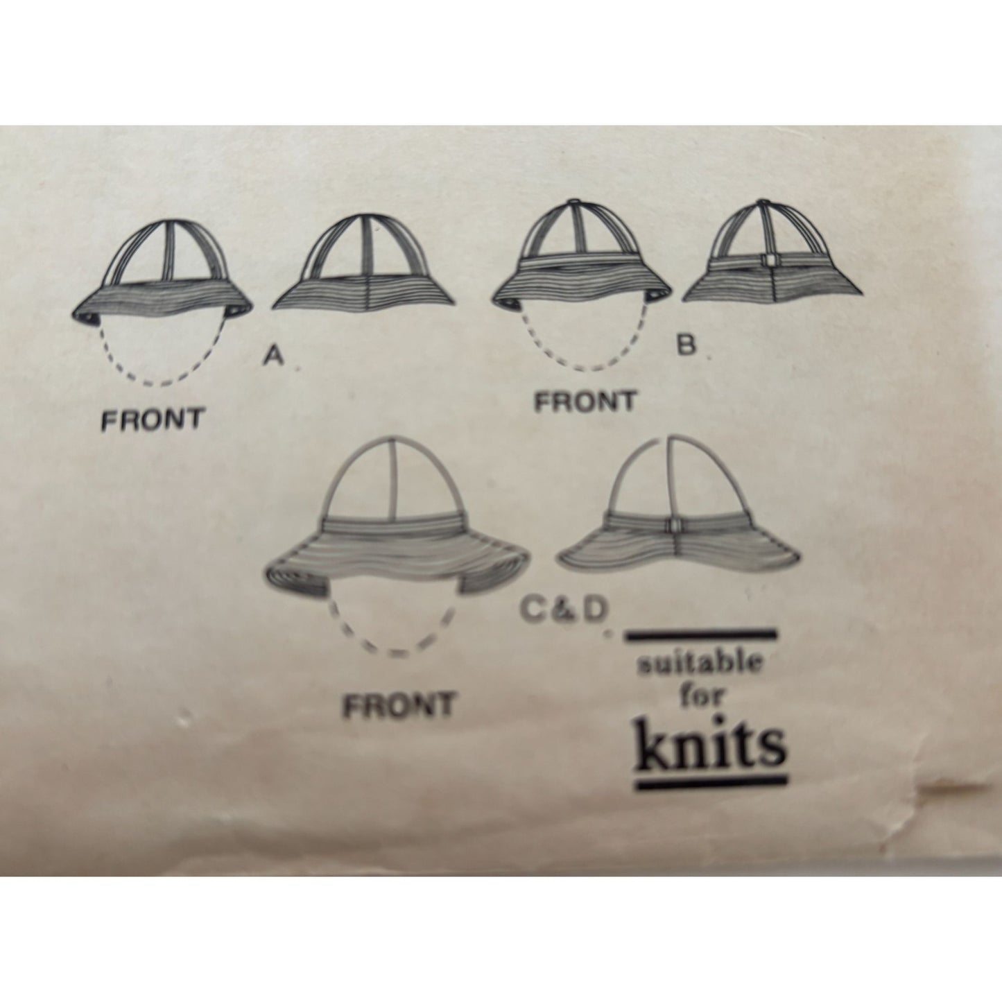 Vogue Sewing Pattern 8836 Stitched Brim Hat Medium Vintage 1970s Accessory Uncut