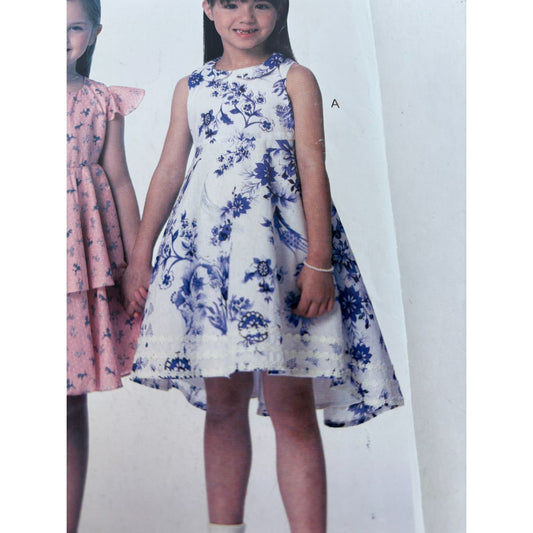 Butterick Sewing Pattern B6306 See and Sew Girls Dress Spring Party Sizes 2-8 UC