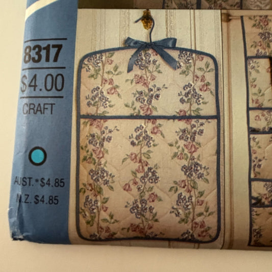 Vogue Sewing Pattern 8317 Closet Organizer Shoe Bag Laundry Suit Bag Garment Bag