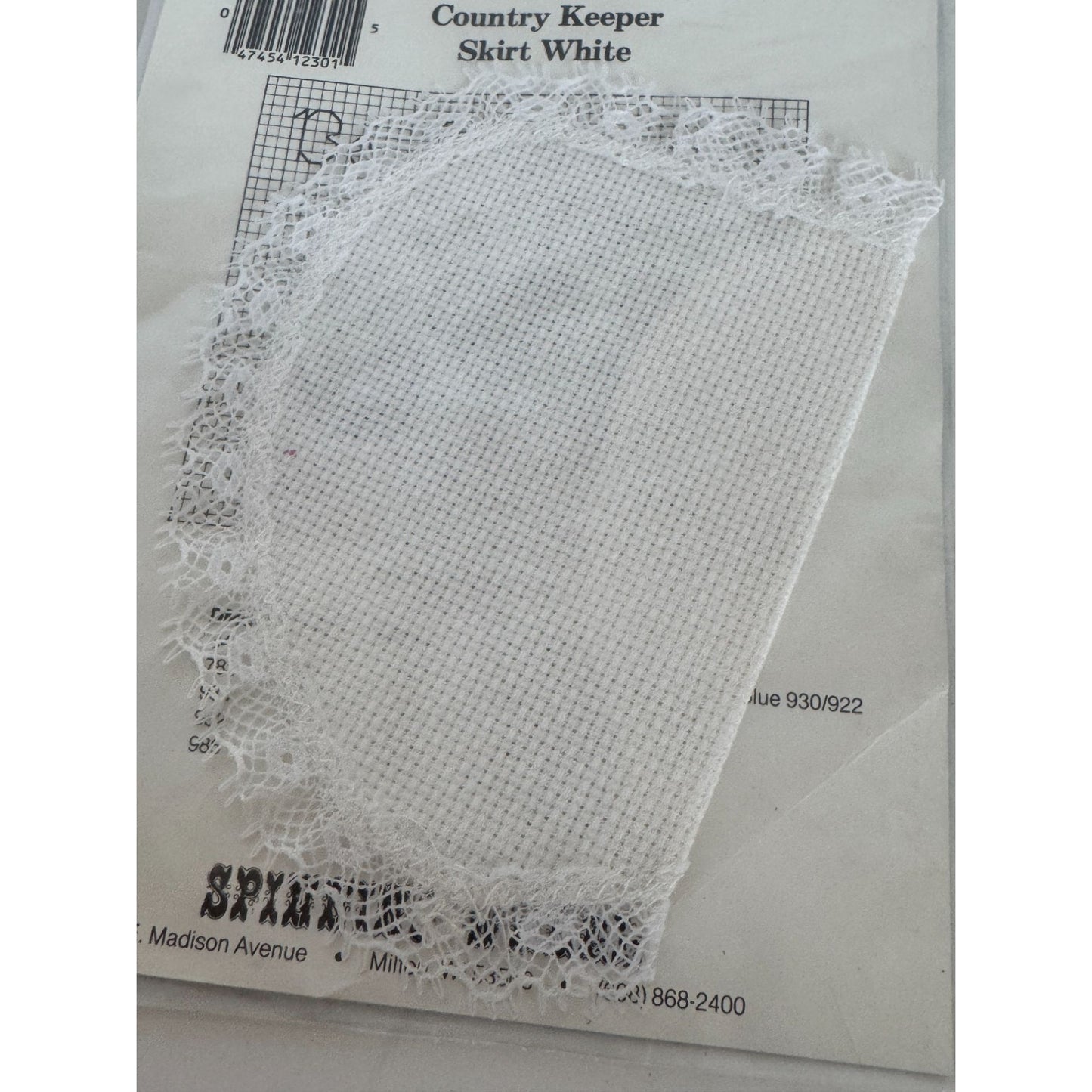 Spinning Wheel Cross Stitch Pattern White Country Keeper Skirt Jar Lid Cover Top