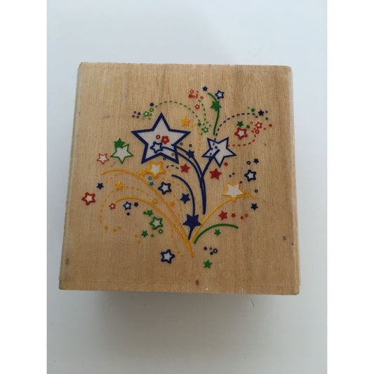 Sugarloaf Products Rubber Stamp Stars Fireworks Holiday Celebration Patriotic