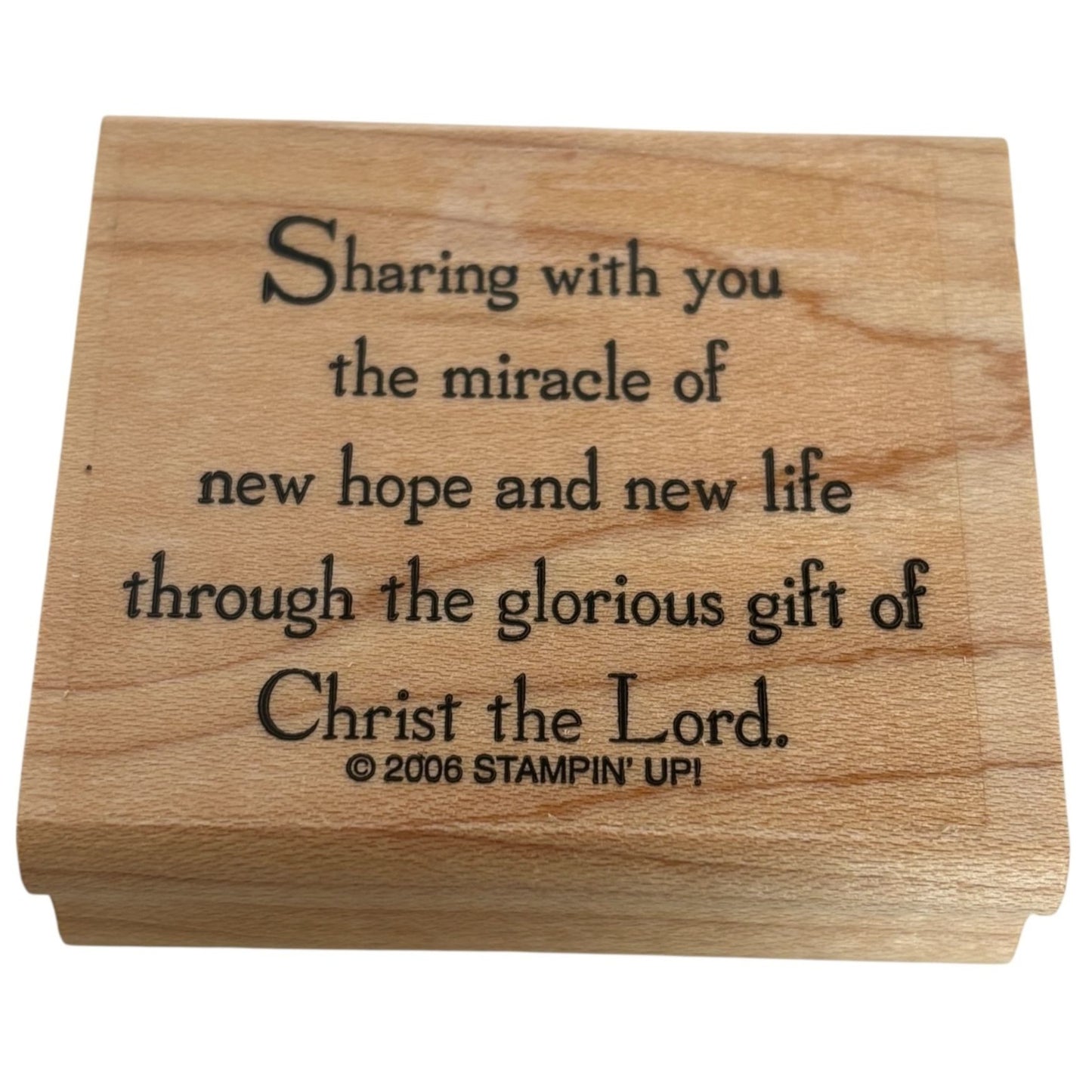 Stampin Up Rubber Stamp Baptism Card Making Words Christian Baby Announcement