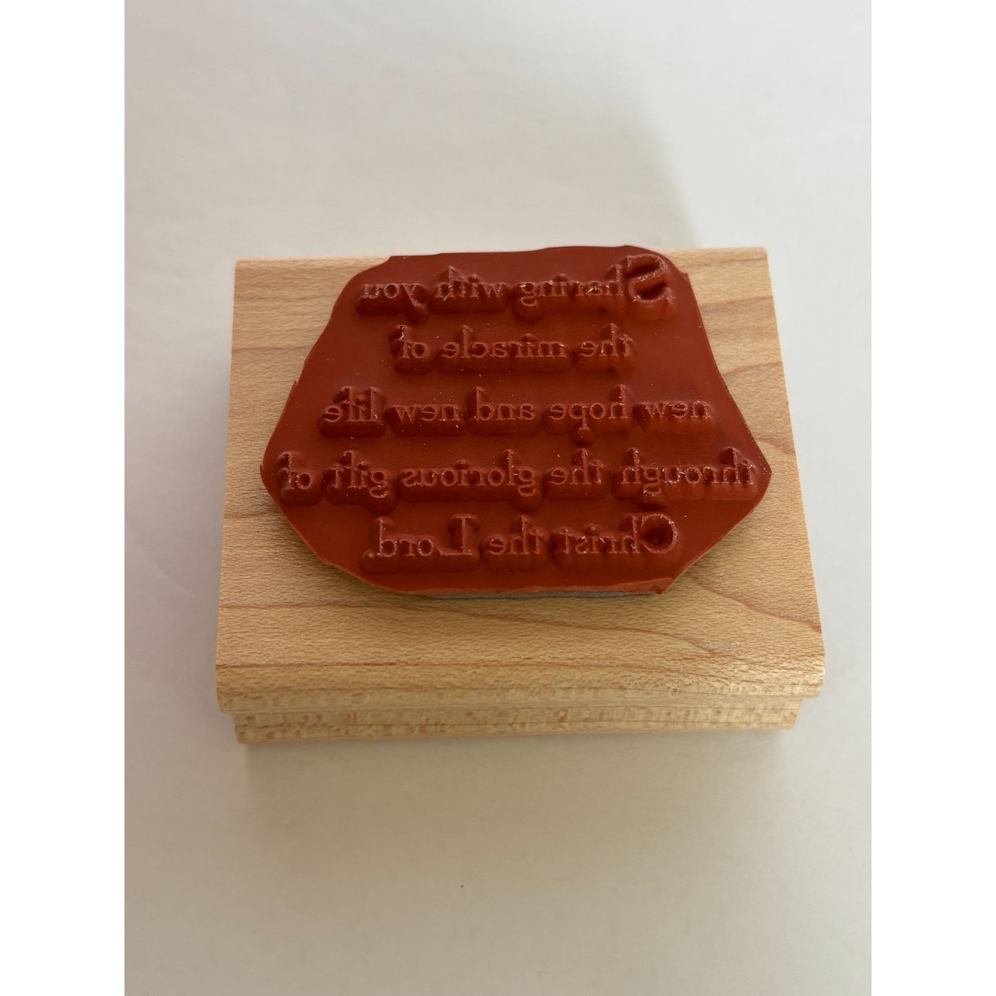 Stampin Up Rubber Stamp Baptism Card Making Words Christian Baby Announcement