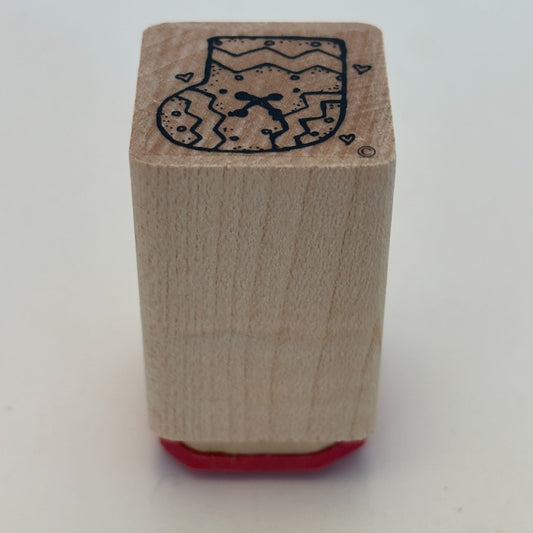 DOTS Rubber Stamp Christmas Stocking Holiday Decor Gift Tag Card Making 1 Inch