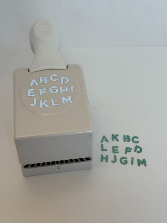 Martha Stewart Alphabet Punch Letters A-M Card Making Paper Craft