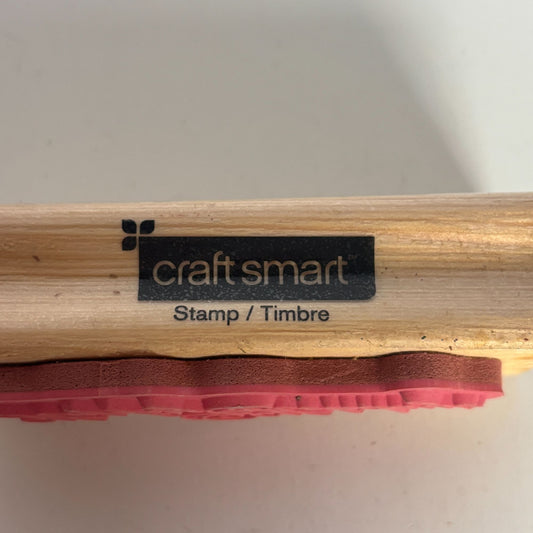 CraftSmart Rubber Stamp Happy Holidays Christmas Card Making Sentiment Cursive