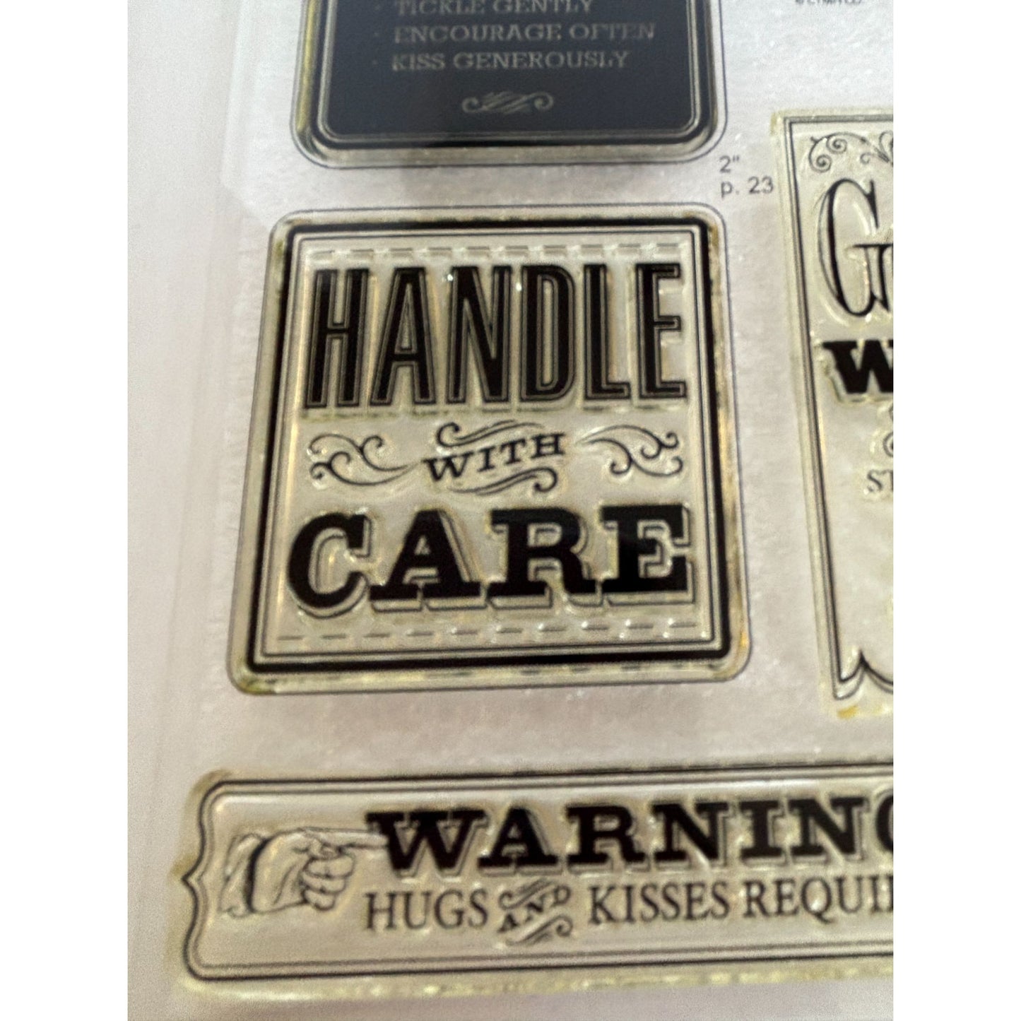 CTMH Acrylic Stamp Set Special Care Kid Memories Parenting Philosophy Art S1312