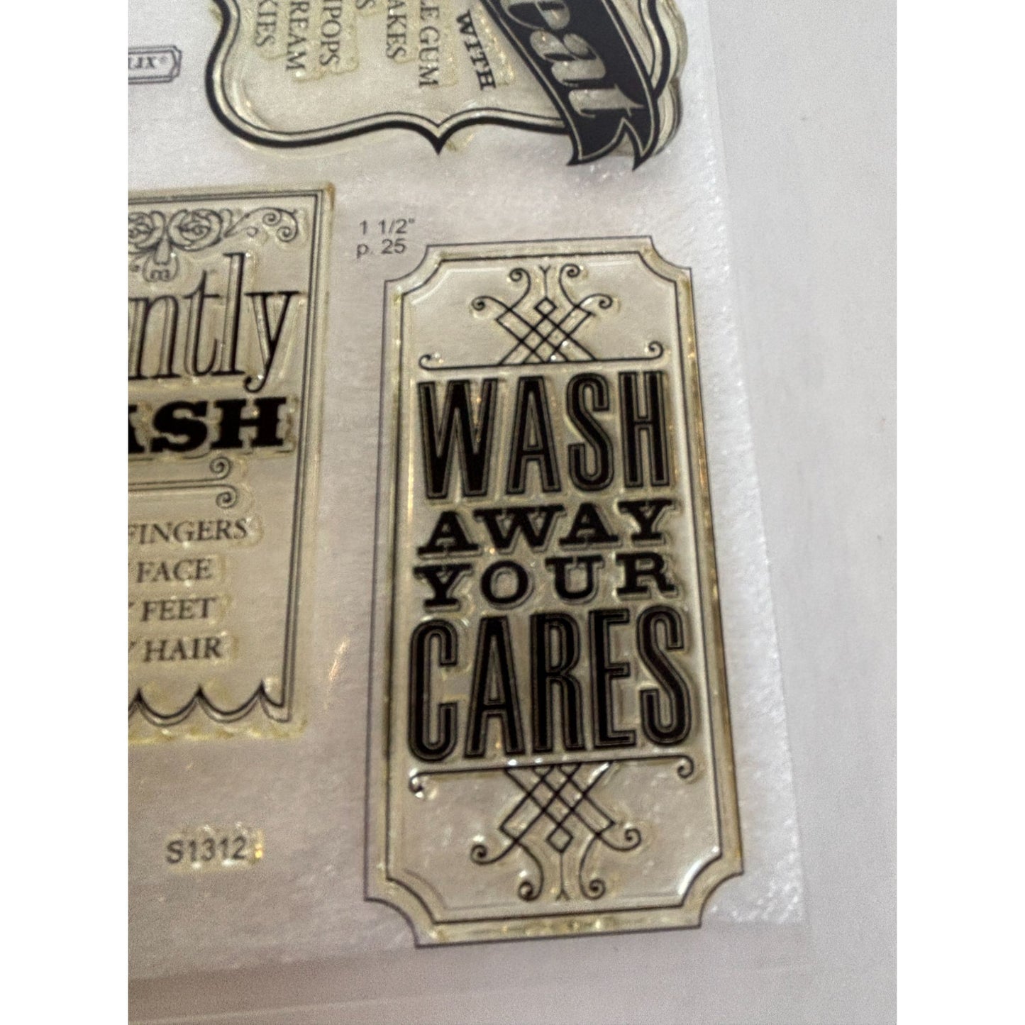 CTMH Acrylic Stamp Set Special Care Kid Memories Parenting Philosophy Art S1312