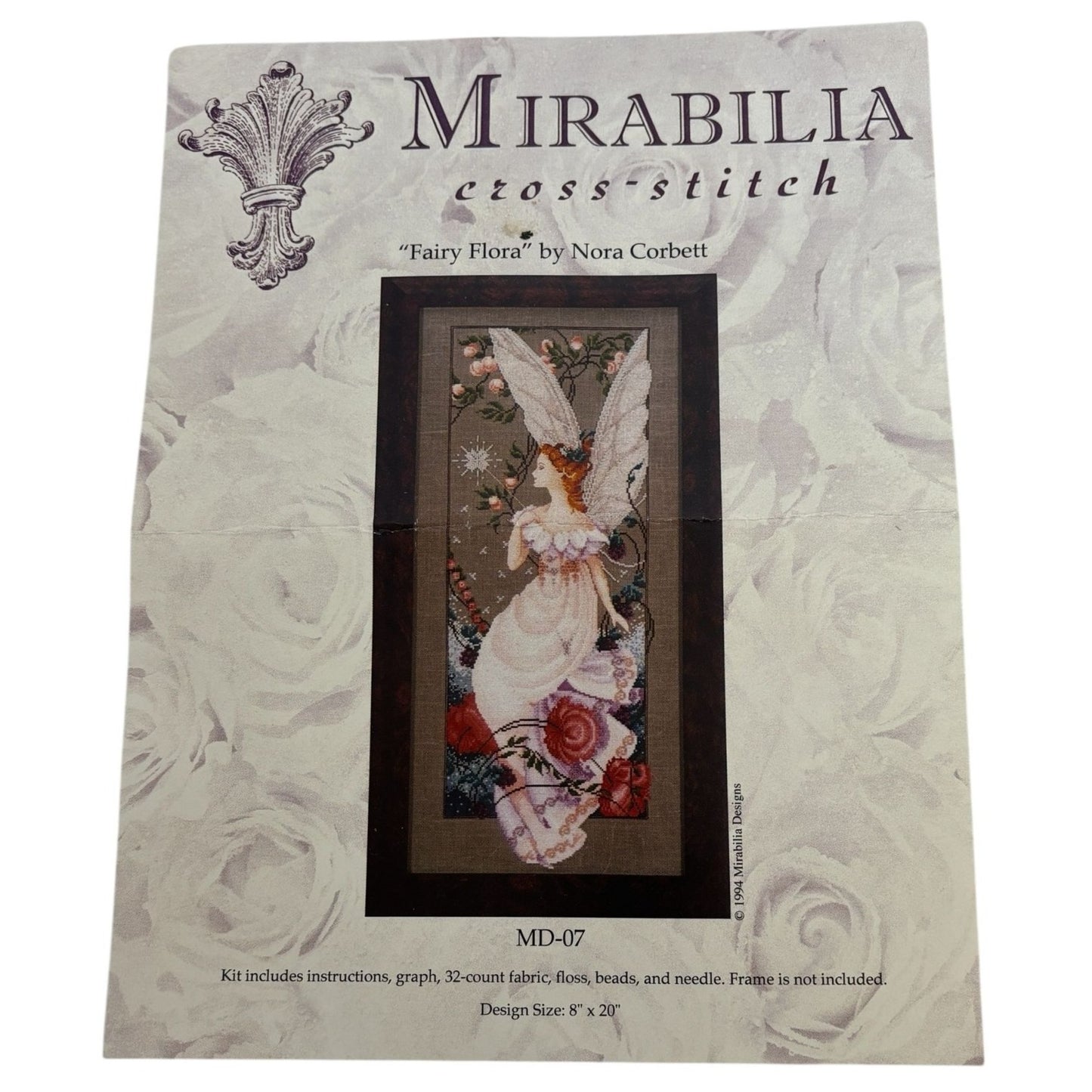 Mirabilia Cross Stitch Pattern Fairy Flora Lot Angel Wings By Nora Corbett MD-07