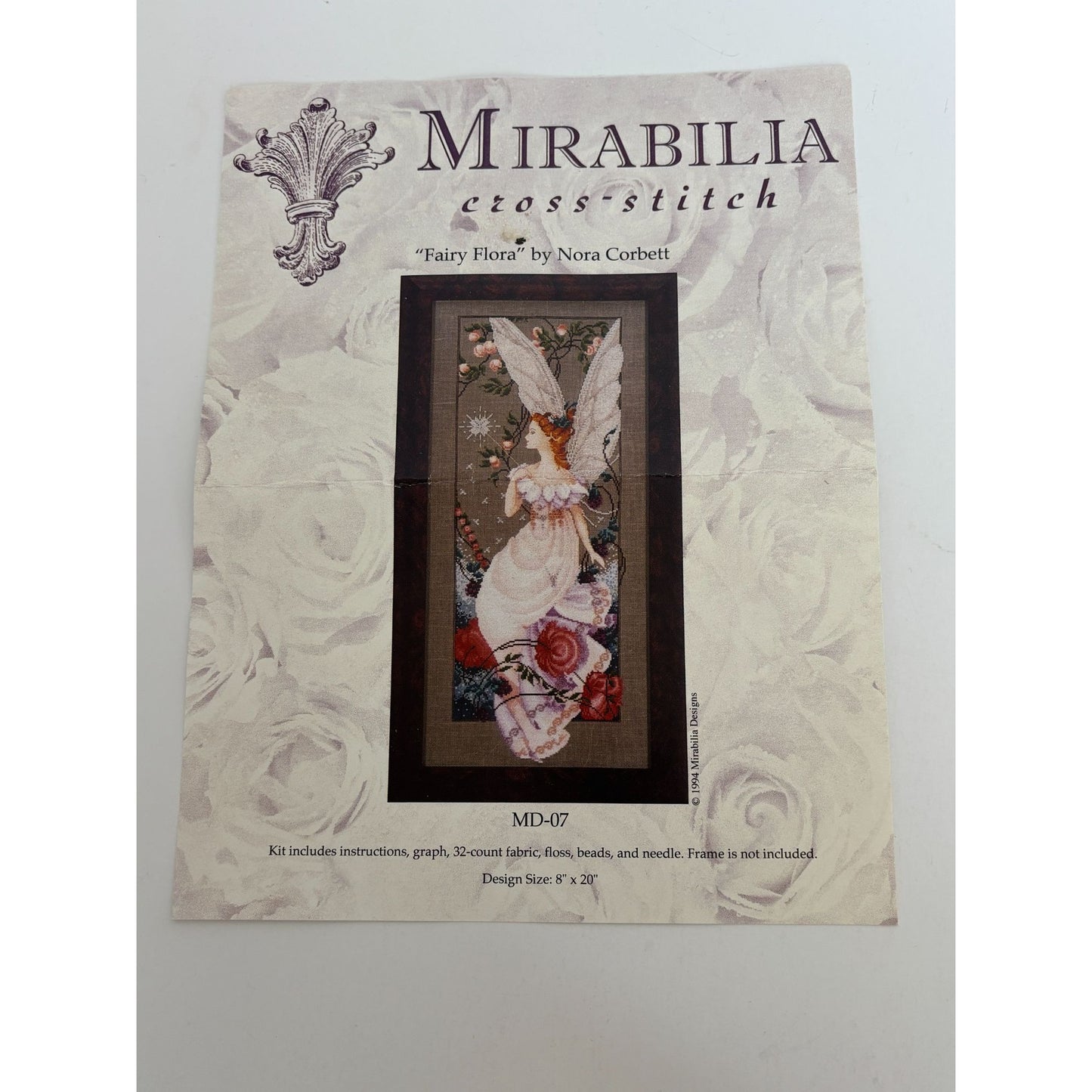 Mirabilia Cross Stitch Pattern Fairy Flora Lot Angel Wings By Nora Corbett MD-07