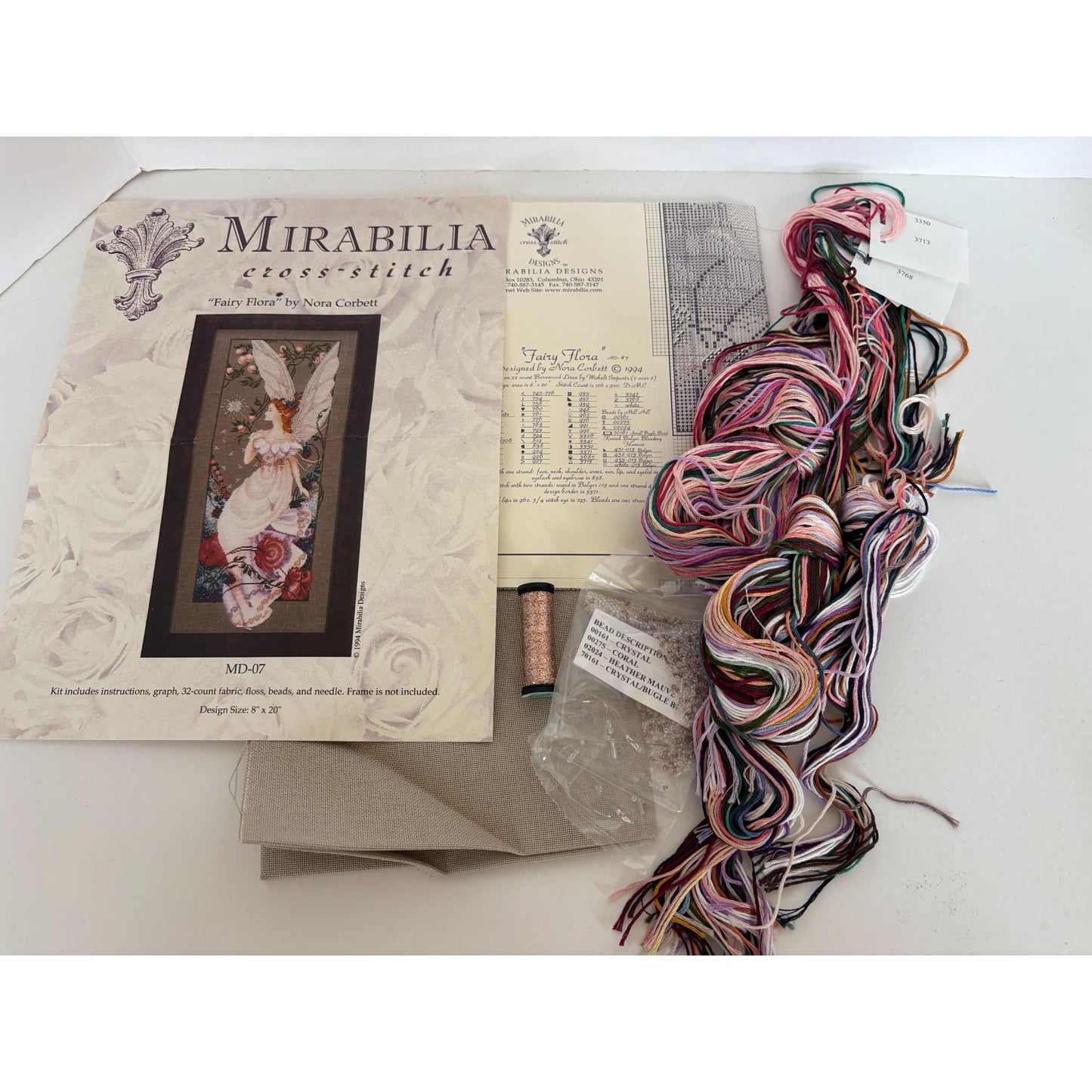 Mirabilia Cross Stitch Pattern Fairy Flora Lot Angel Wings By Nora Corbett MD-07