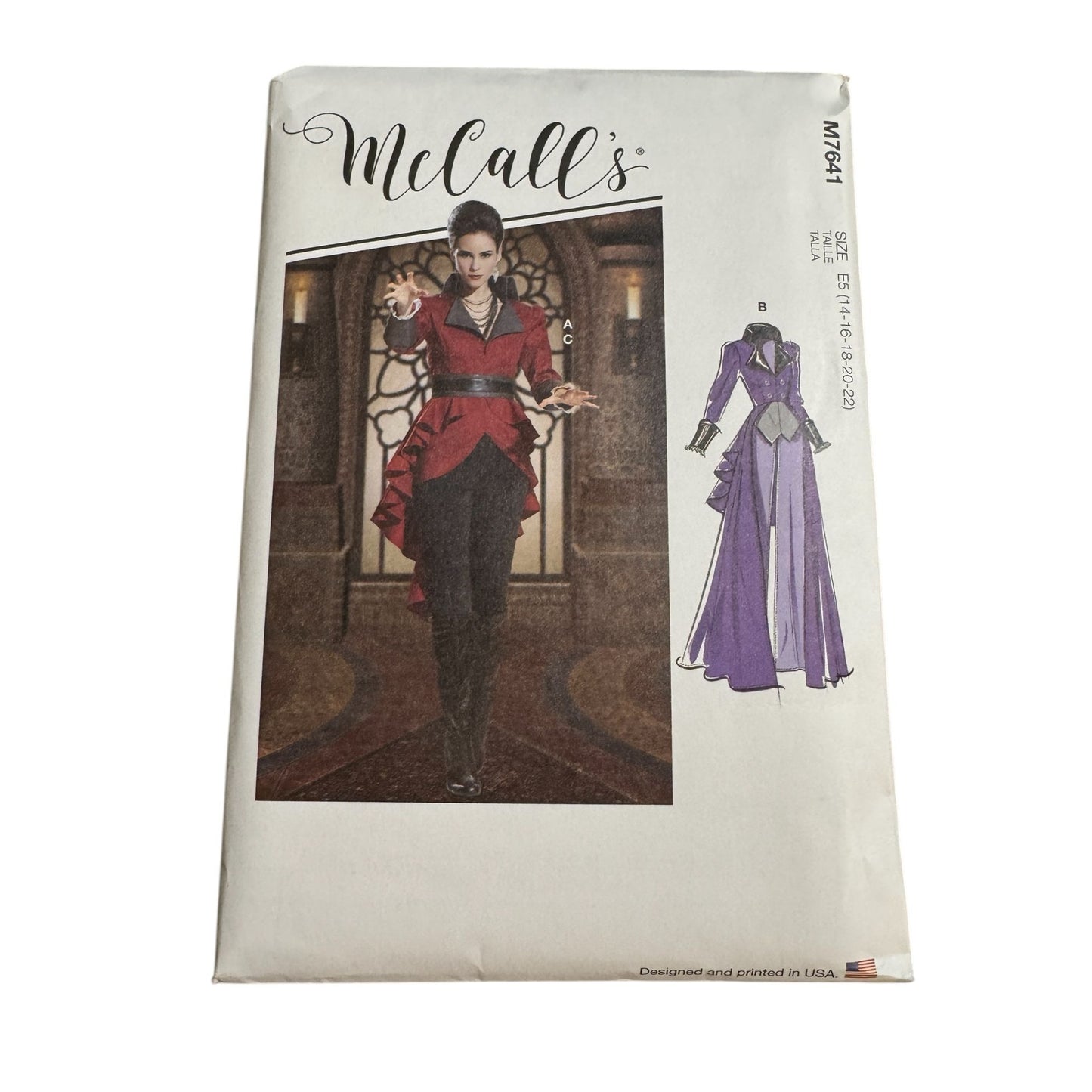 McCalls Sewing Pattern M7641 Costume Steampunk Overskirt Fantasy Size 14-22 UC