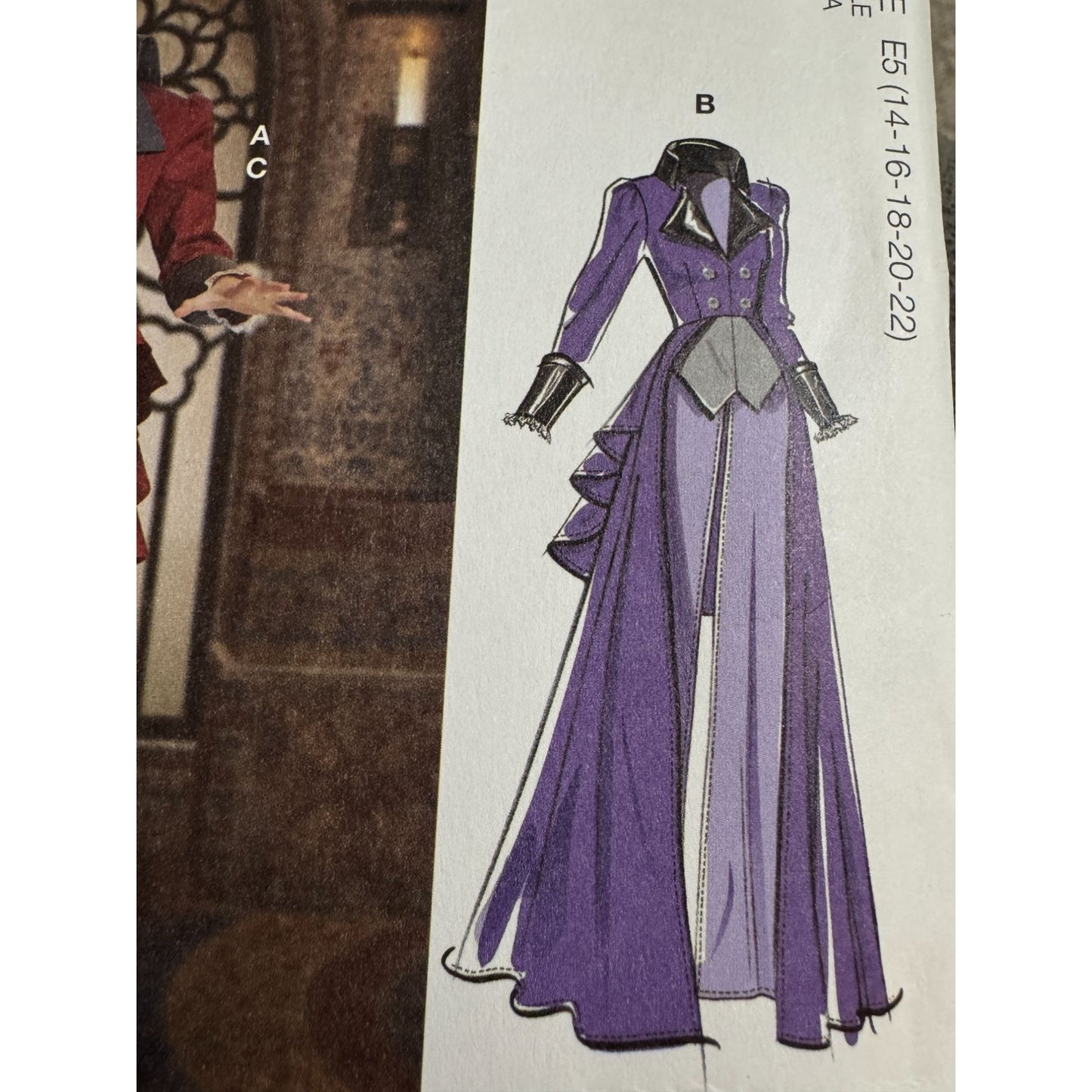 McCalls Sewing Pattern M7641 Costume Steampunk Overskirt Fantasy Size 14-22 UC
