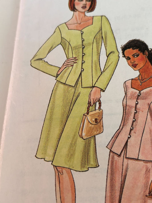 McCalls Sewing Pattern 2045 Dress Two Lengths Sweetheart Neckline 14 16 18 UC
