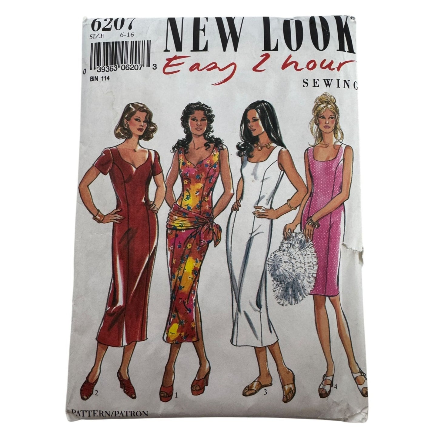 New Look Sewing Pattern 6207 Sheath Dress Misses 6-16 Easy 2 Hour UC Simplicity