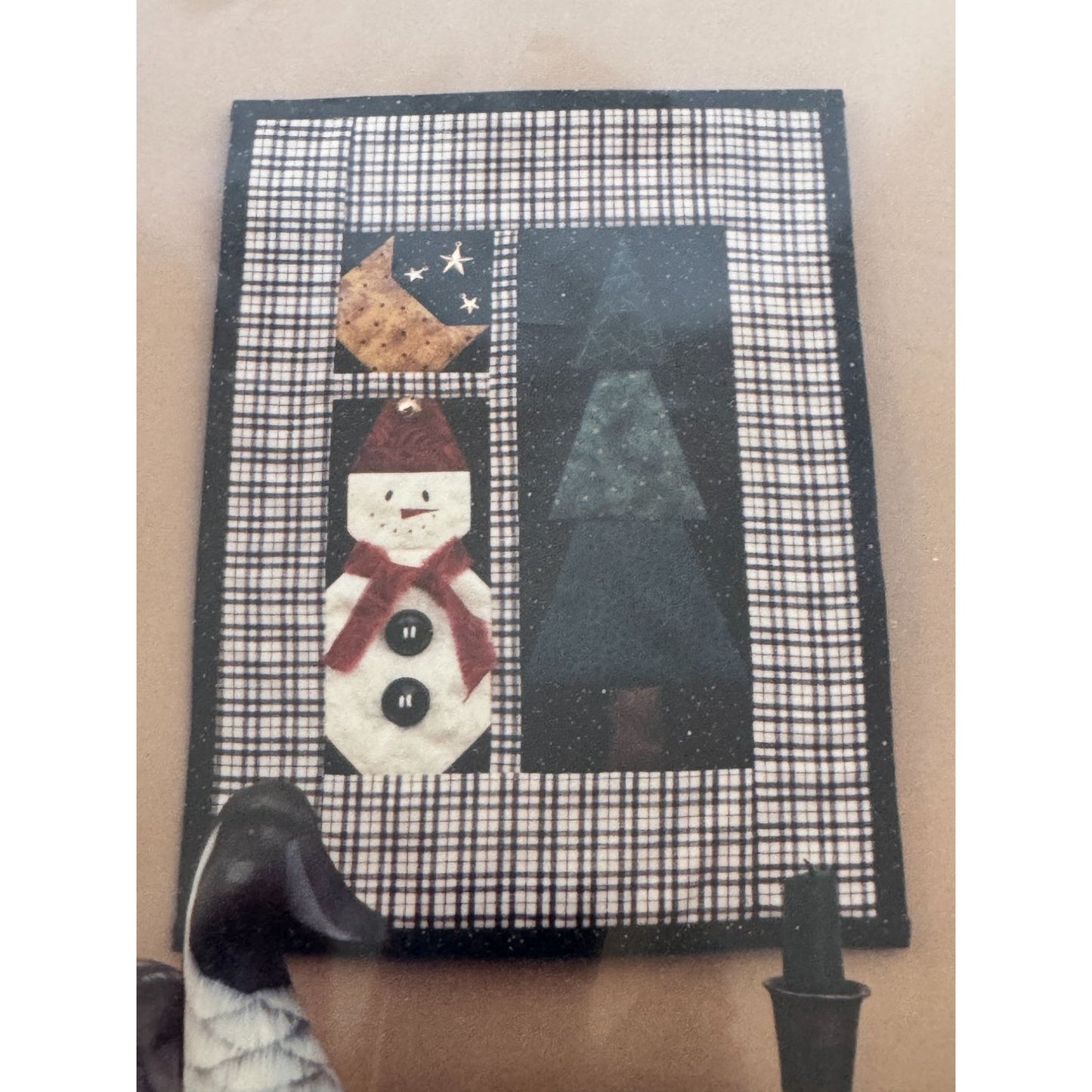 Sweet Peas Quilt Pattern Winter Nights Kim Halvorson Wall Hanging Christmas Moon