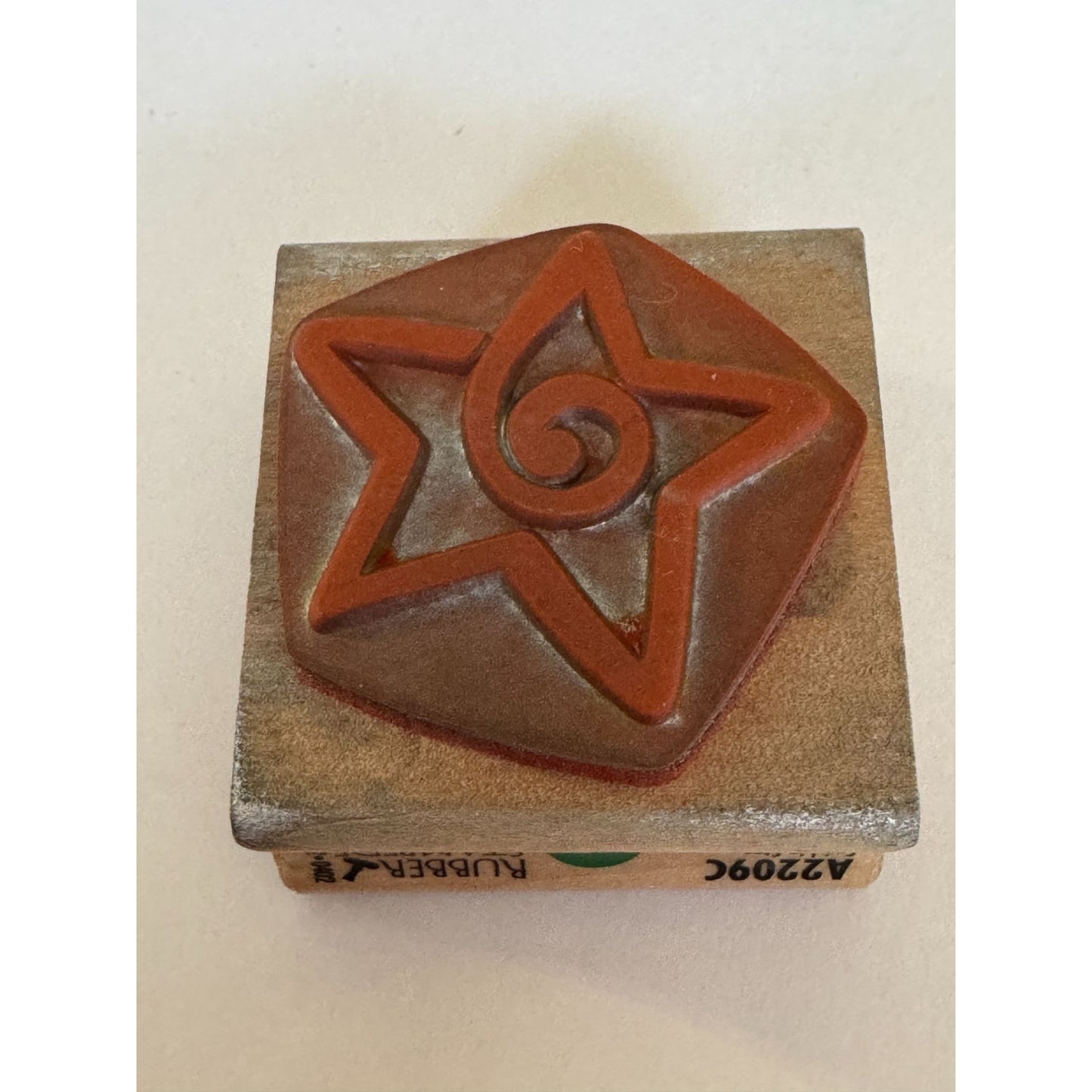 Rubber Stampede Rubber Stamp Swirl In Star Whimsy Whimsical Card Making Shape