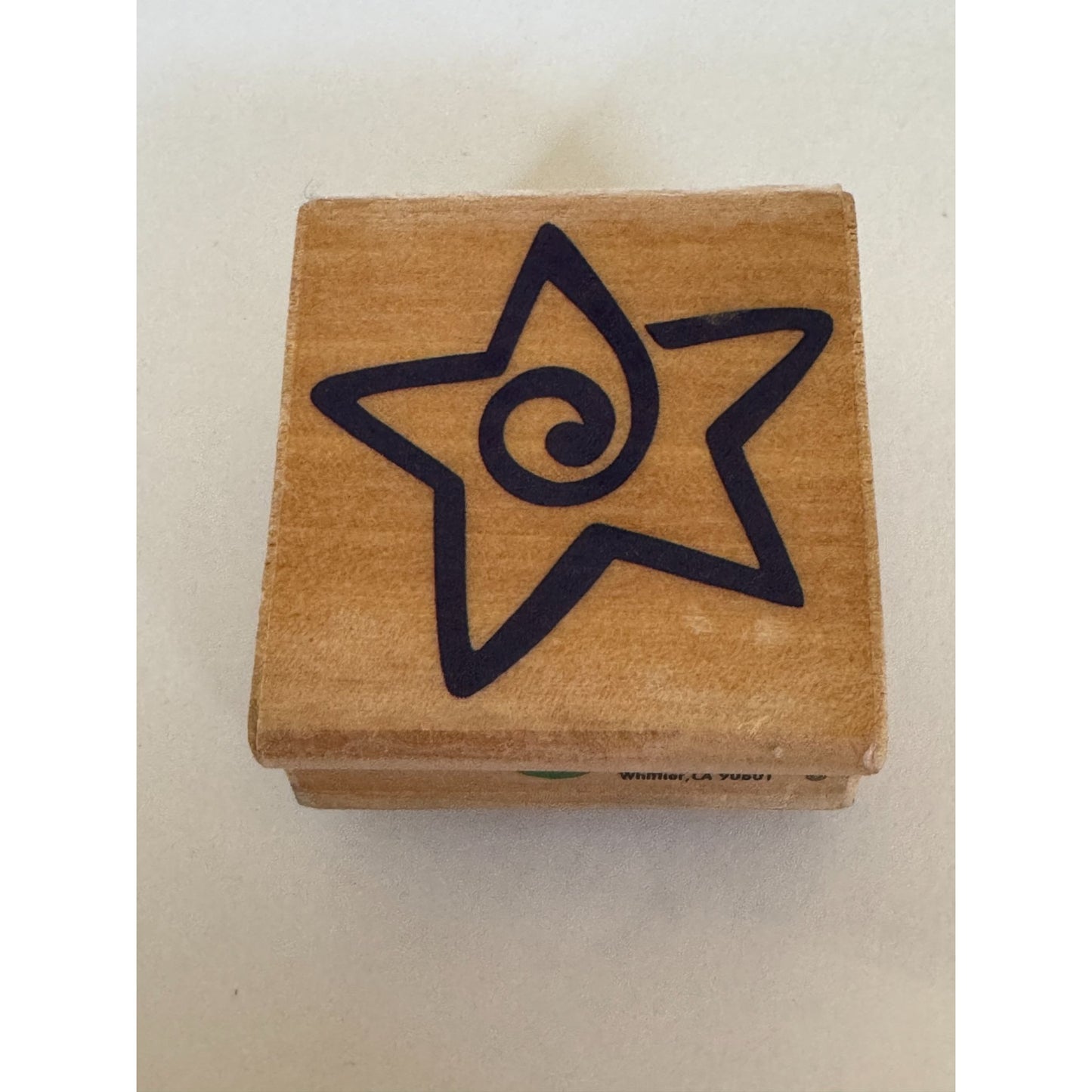 Rubber Stampede Rubber Stamp Swirl In Star Whimsy Whimsical Card Making Shape