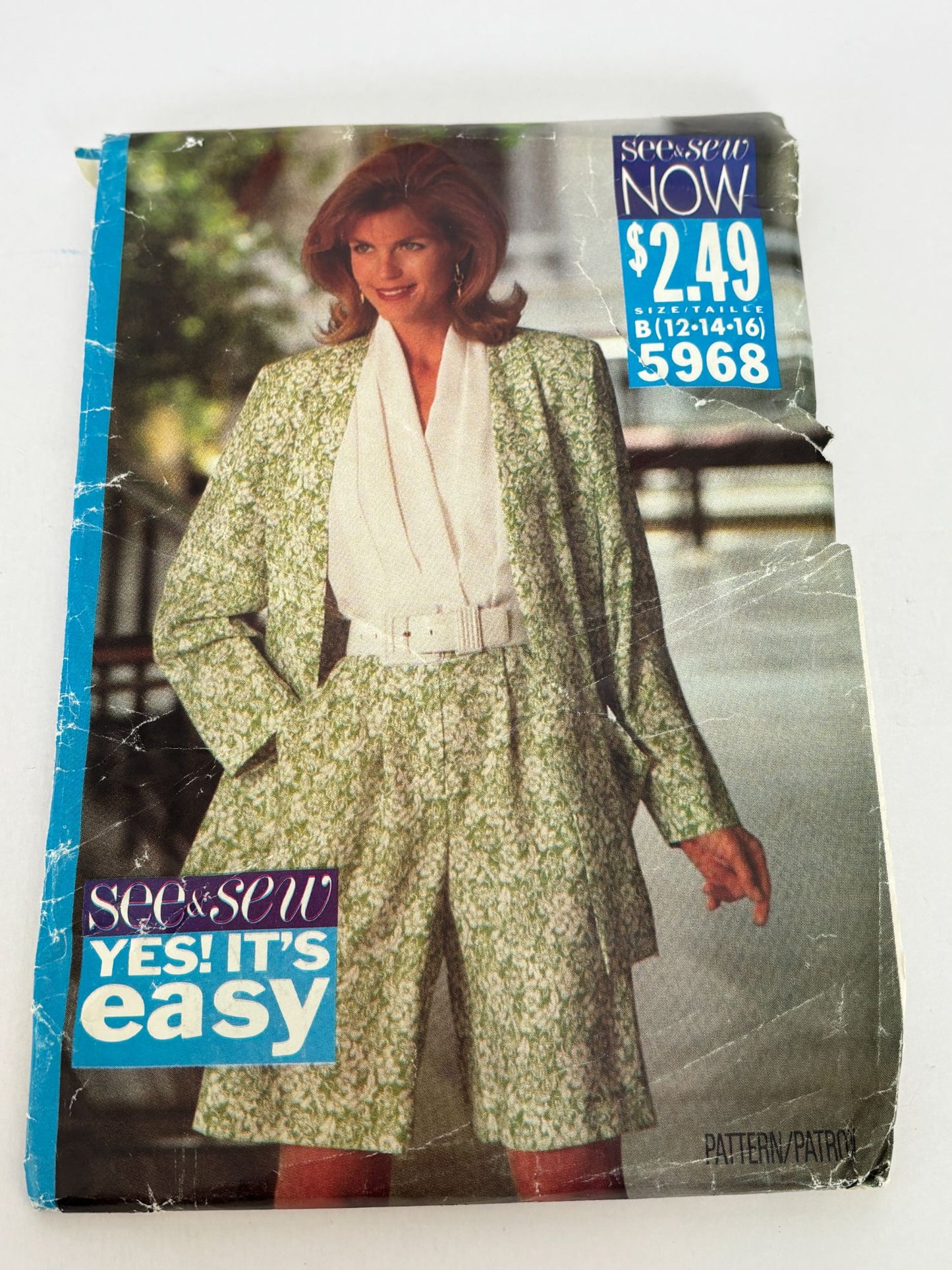 Butterick Sewing Pattern 5968 Easy Jacket Jumpsuit Summer Cruise 90s 12 14 16 UC