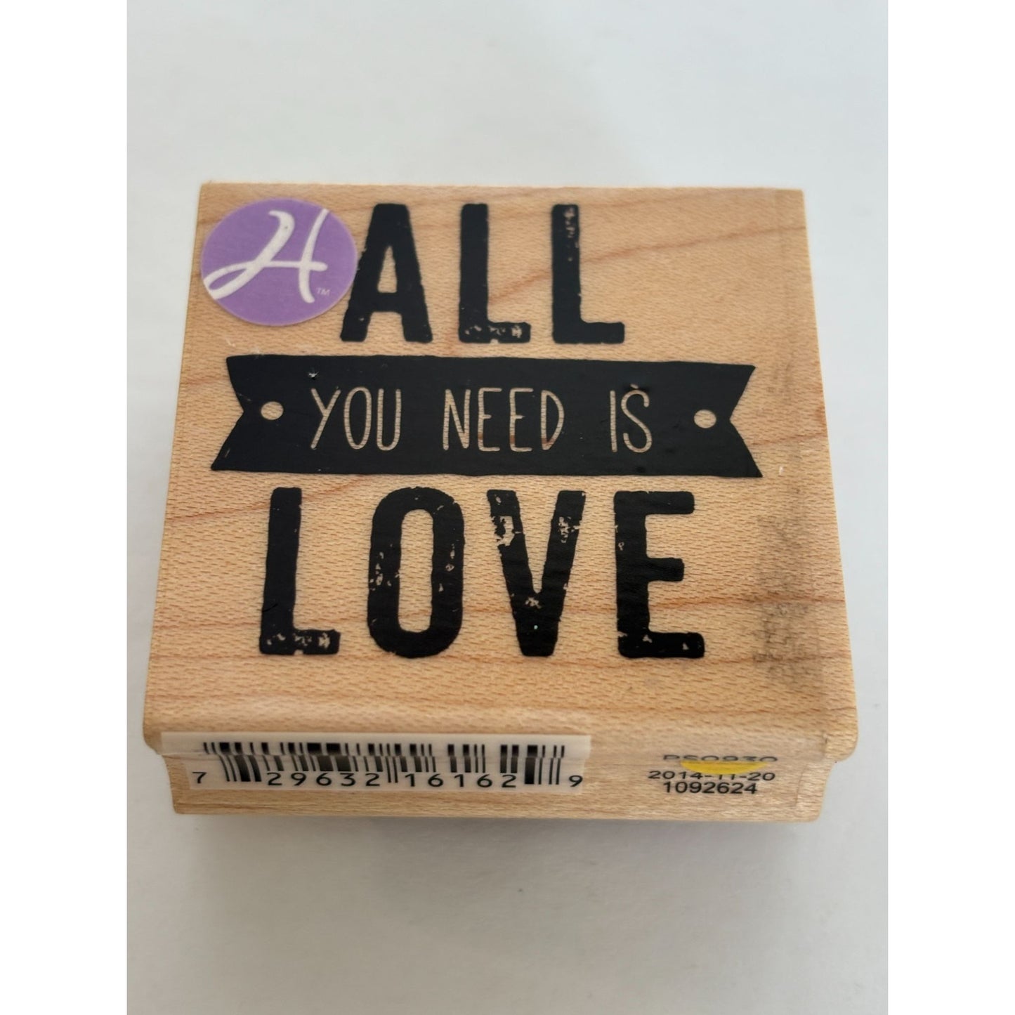 Hampton Art Rubber Stamp All You Need Is Love Sentiment Card Making Word Inspire