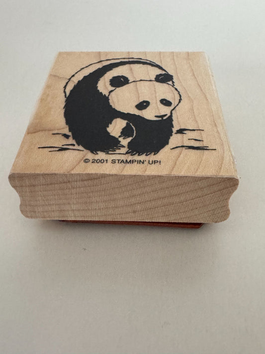 Stampin Up Rubber Stamp Panda Bear Animal Asian Theme Card Making Paper Crafting