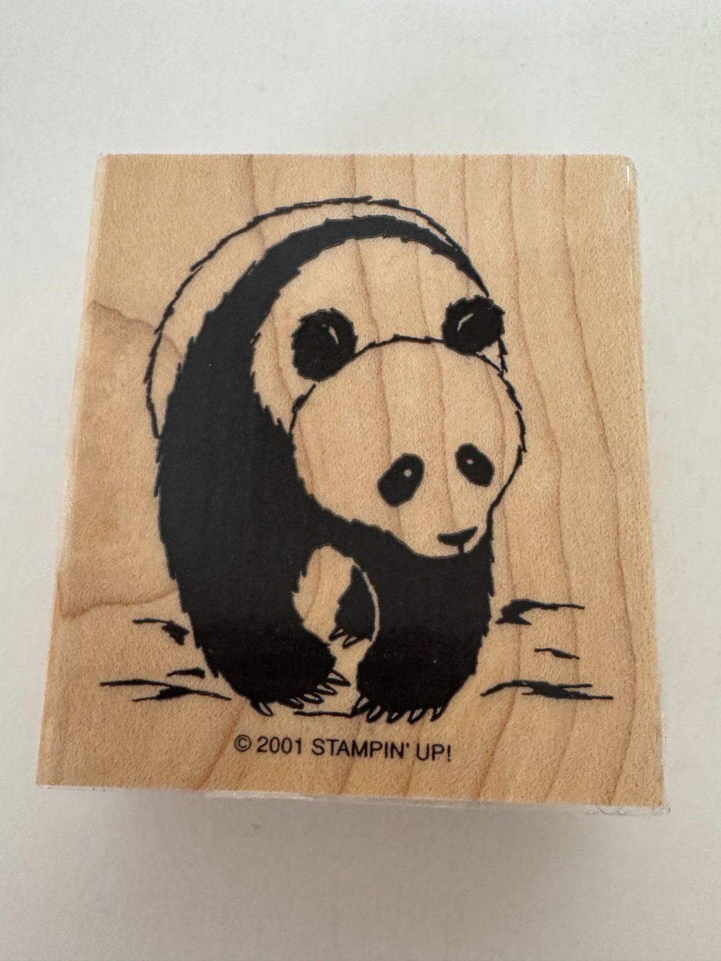 Stampin Up Rubber Stamp Panda Bear Animal Asian Theme Card Making Paper Crafting
