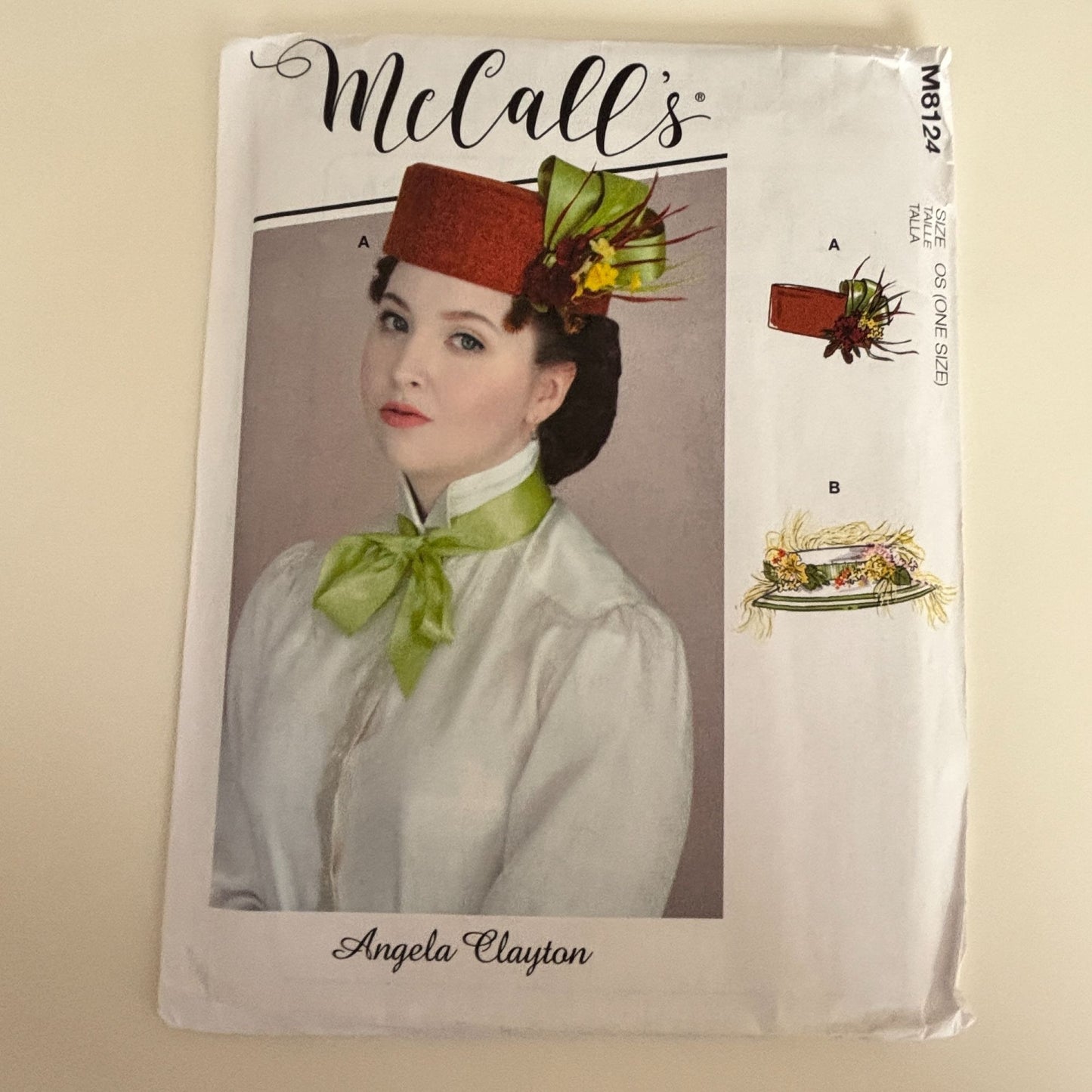 McCalls Sewing Pattern M8124 Misses Hat Historical Costume Angela Clayton Uncut Millinery
