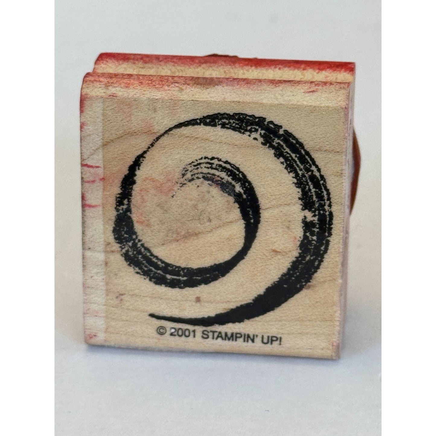 Stampin Up Rubber Stamp Swirl Party Confetti Breath Card Making Wood Mounted