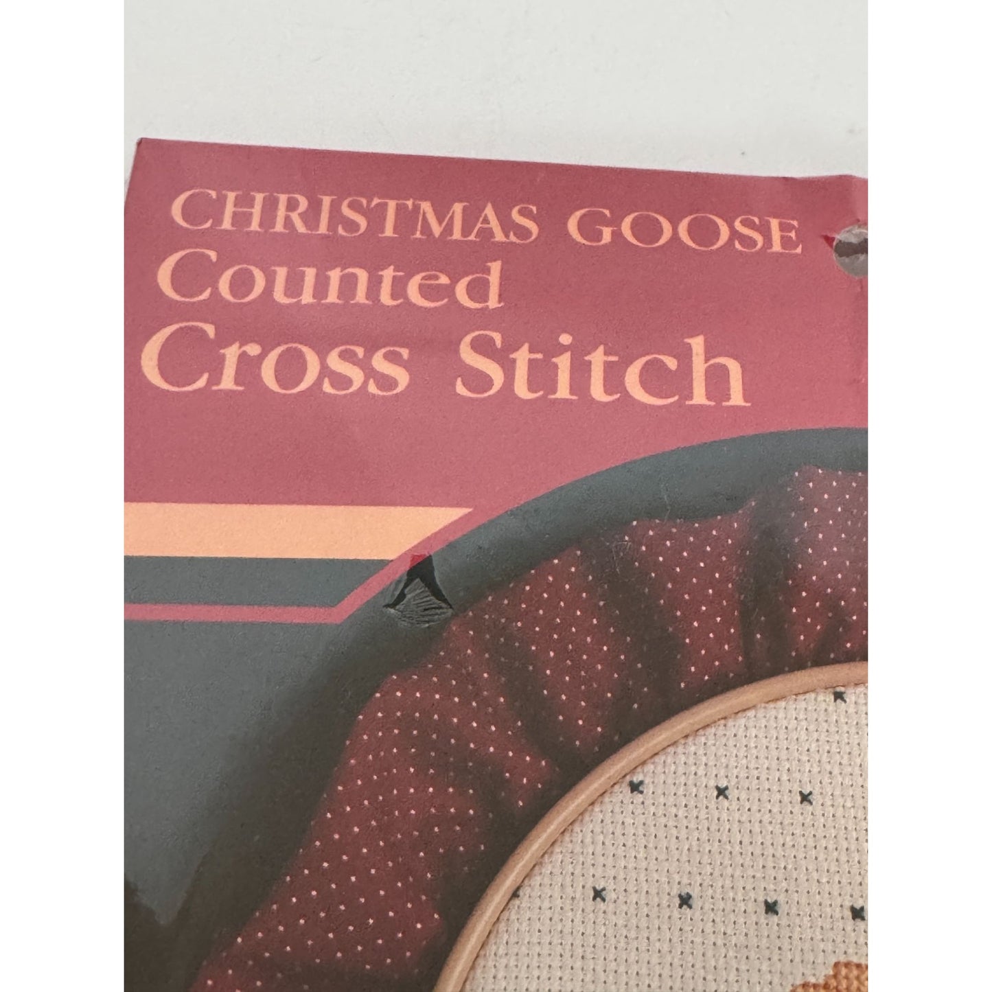 Hallmark Counted Cross Stitch Kit Christmas Goose Holidays Craft Pattern Vintage