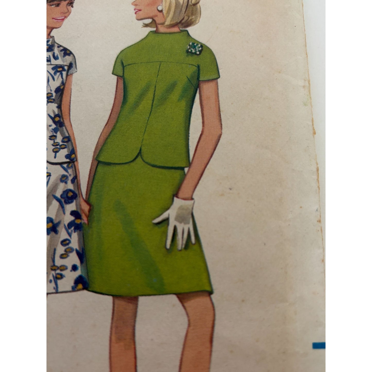 Butterick Sewing Pattern 4555 Misses Dress Vintage 1960s Size 16 Bust 36 Uncut