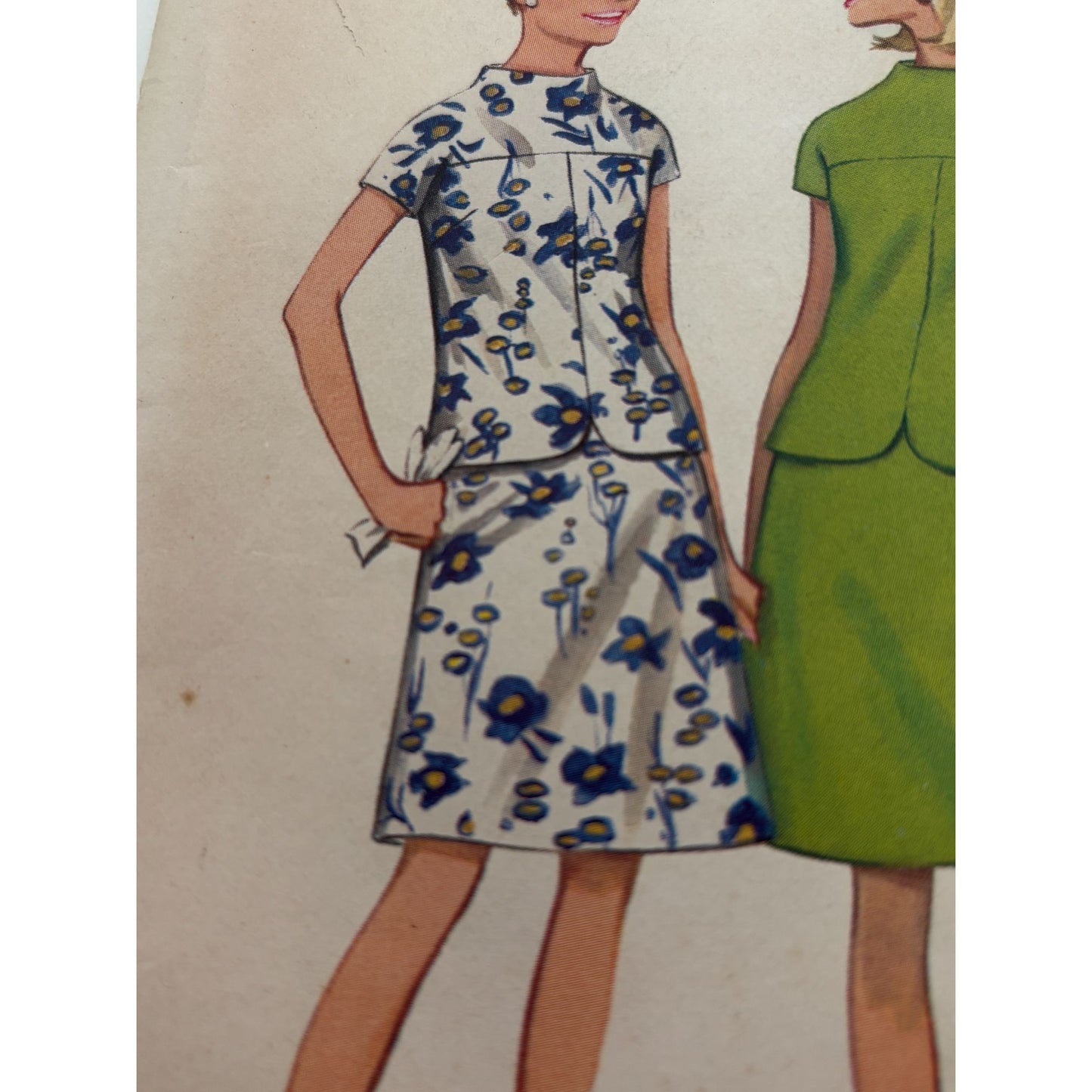 Butterick Sewing Pattern 4555 Misses Dress Vintage 1960s Size 16 Bust 36 Uncut