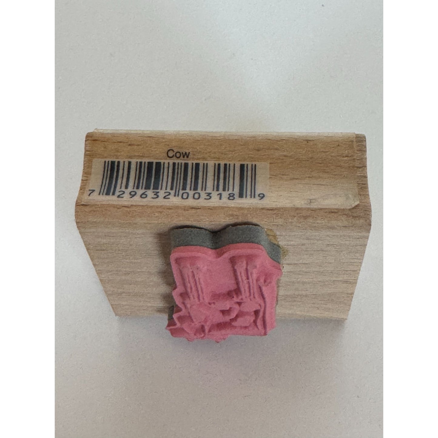Vap Scrap Rubber Stamp Tall Cow on Stilts Funny Farm Animal Humor Quirky Nature