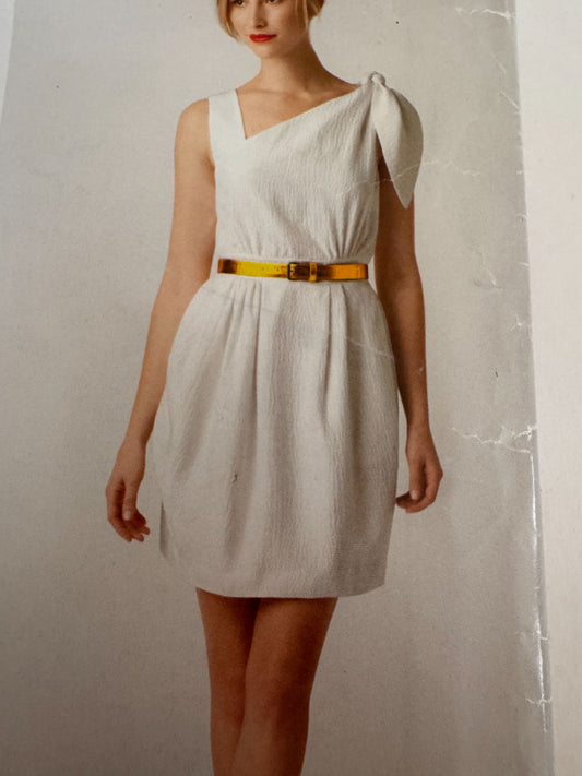 Simplicity Sewing Pattern 2178 Cynthia Rowley Dress One-Shoulder Sleeveless 6-14