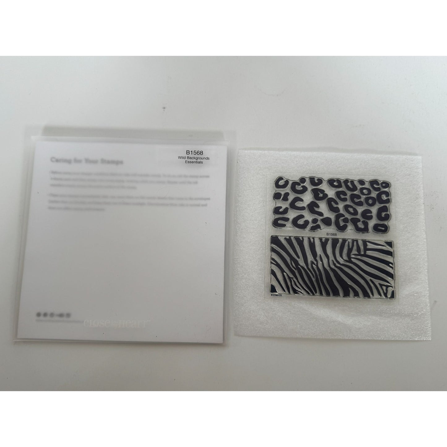 CTMH My Acrylix Acrylic Stamps Wild Backgrounds Safari Animal Prints Zebra B1568