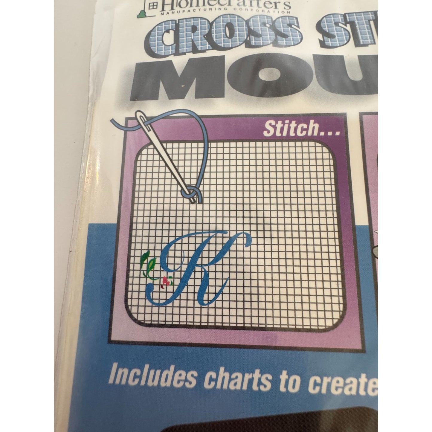 Homecrafters Cross Stitch Computer Mouse Pad Kit Monograms Seasonal Office Decor