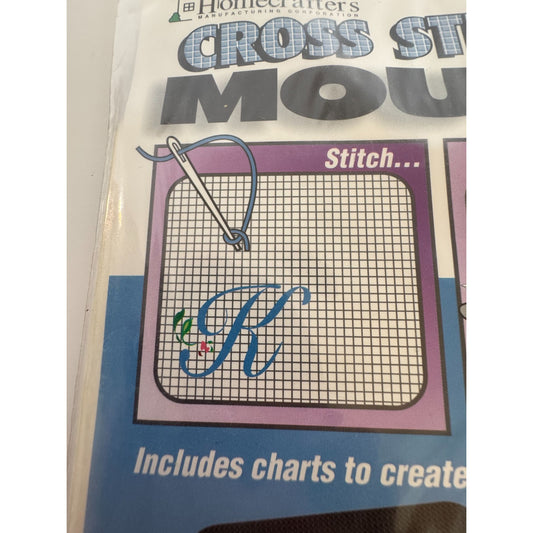 Homecrafters Cross Stitch Computer Mouse Pad Kit Monograms Seasonal Office Decor