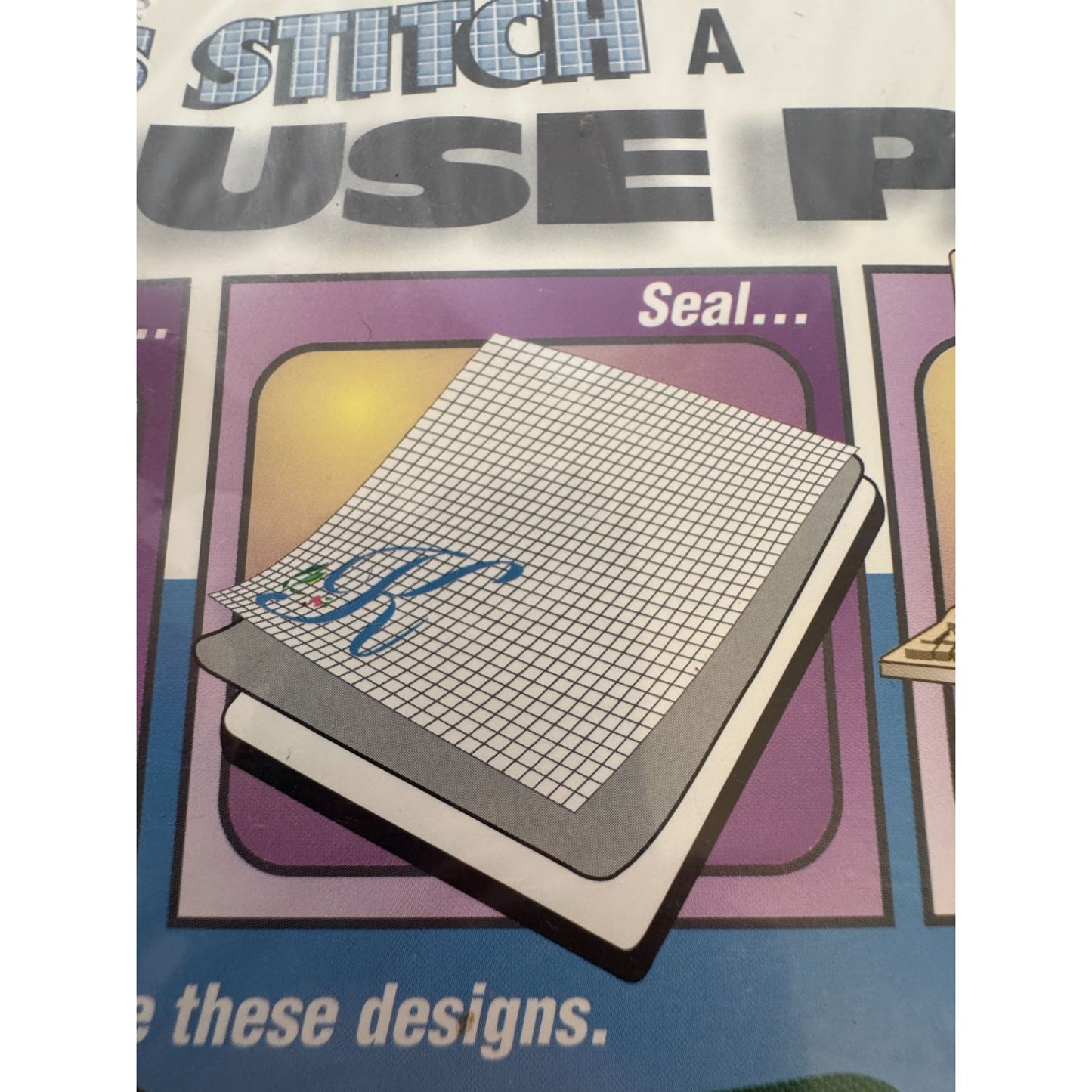 Homecrafters Cross Stitch Computer Mouse Pad Kit Monograms Seasonal Office Decor