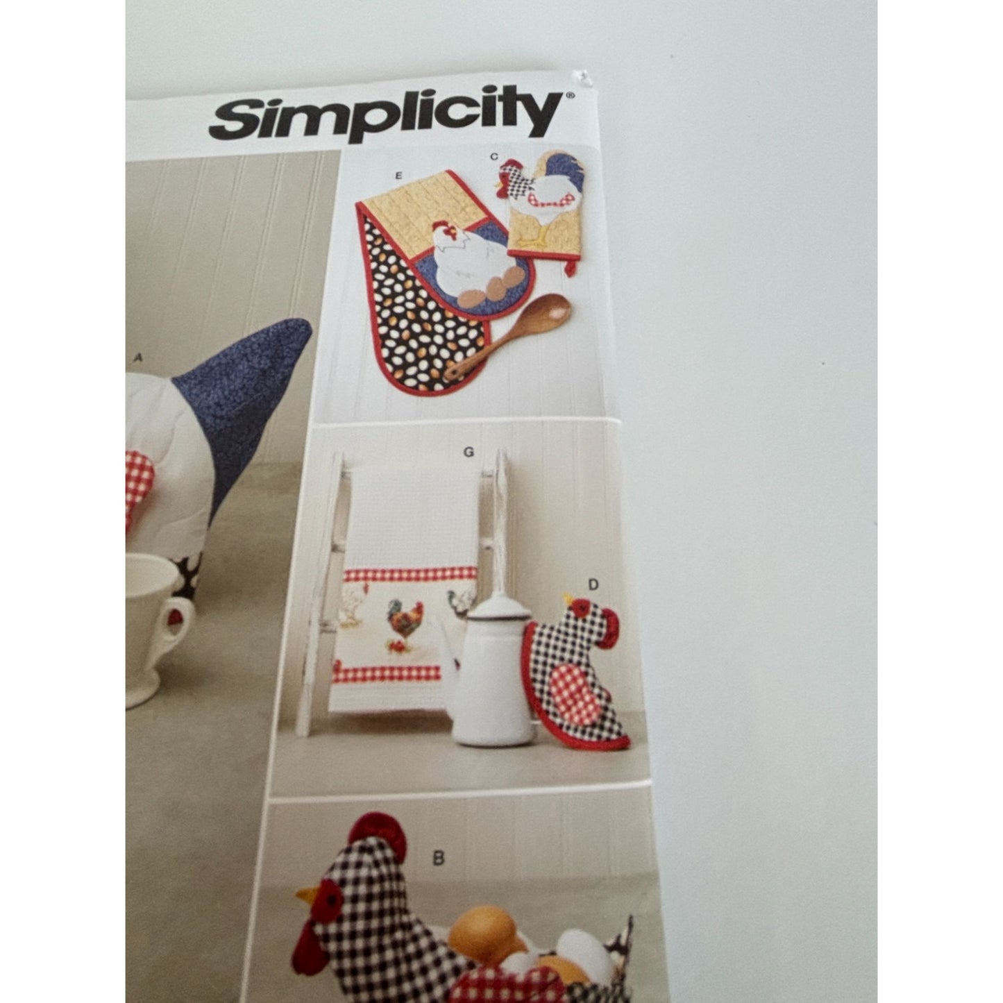 Simplicity Sewing Pattern S9773 Chicken Kitchen Accessories Tea Cozy Dish Towel