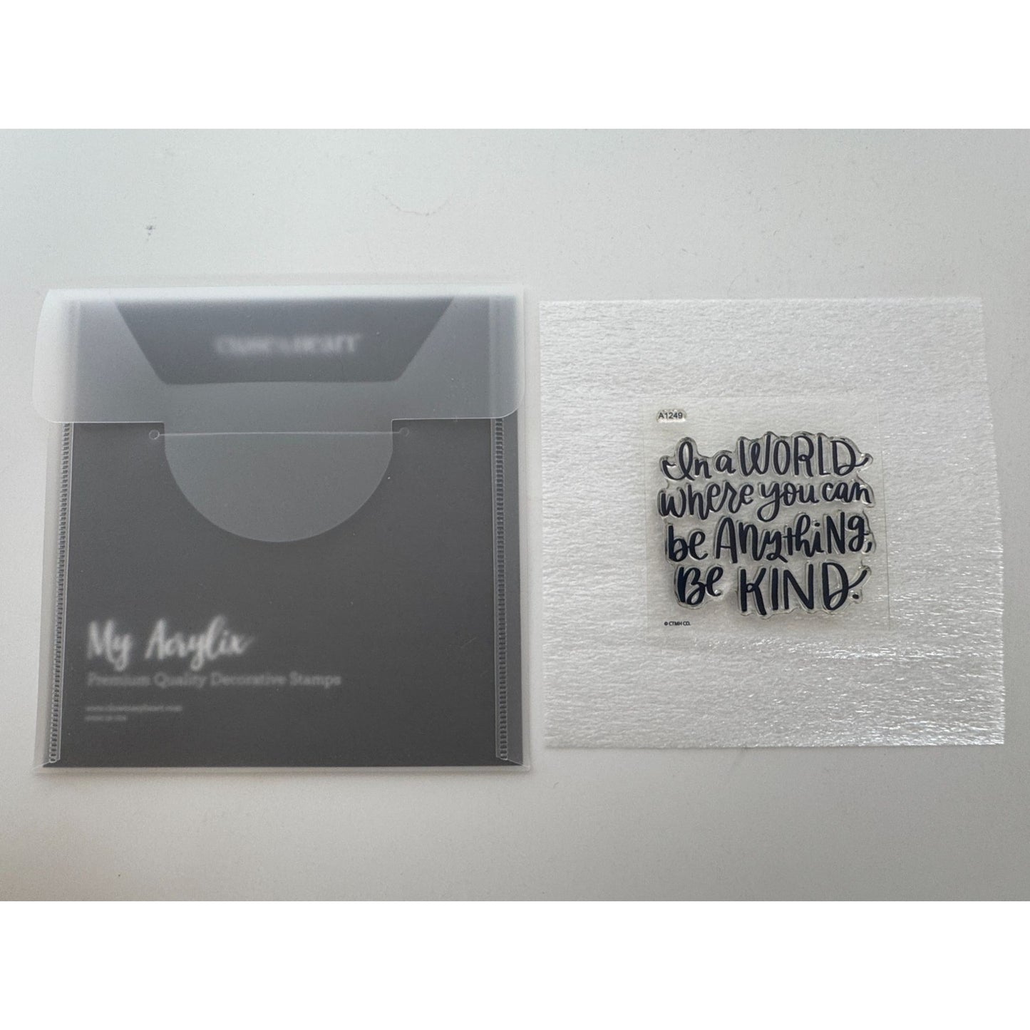 CTMH My Acrylix Acrylic Stamp A1249 Where You Can Be Anything Be Kind Kindness