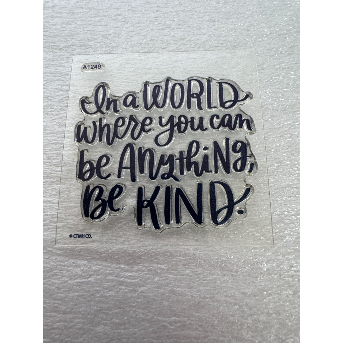 CTMH My Acrylix Acrylic Stamp A1249 Where You Can Be Anything Be Kind Kindness
