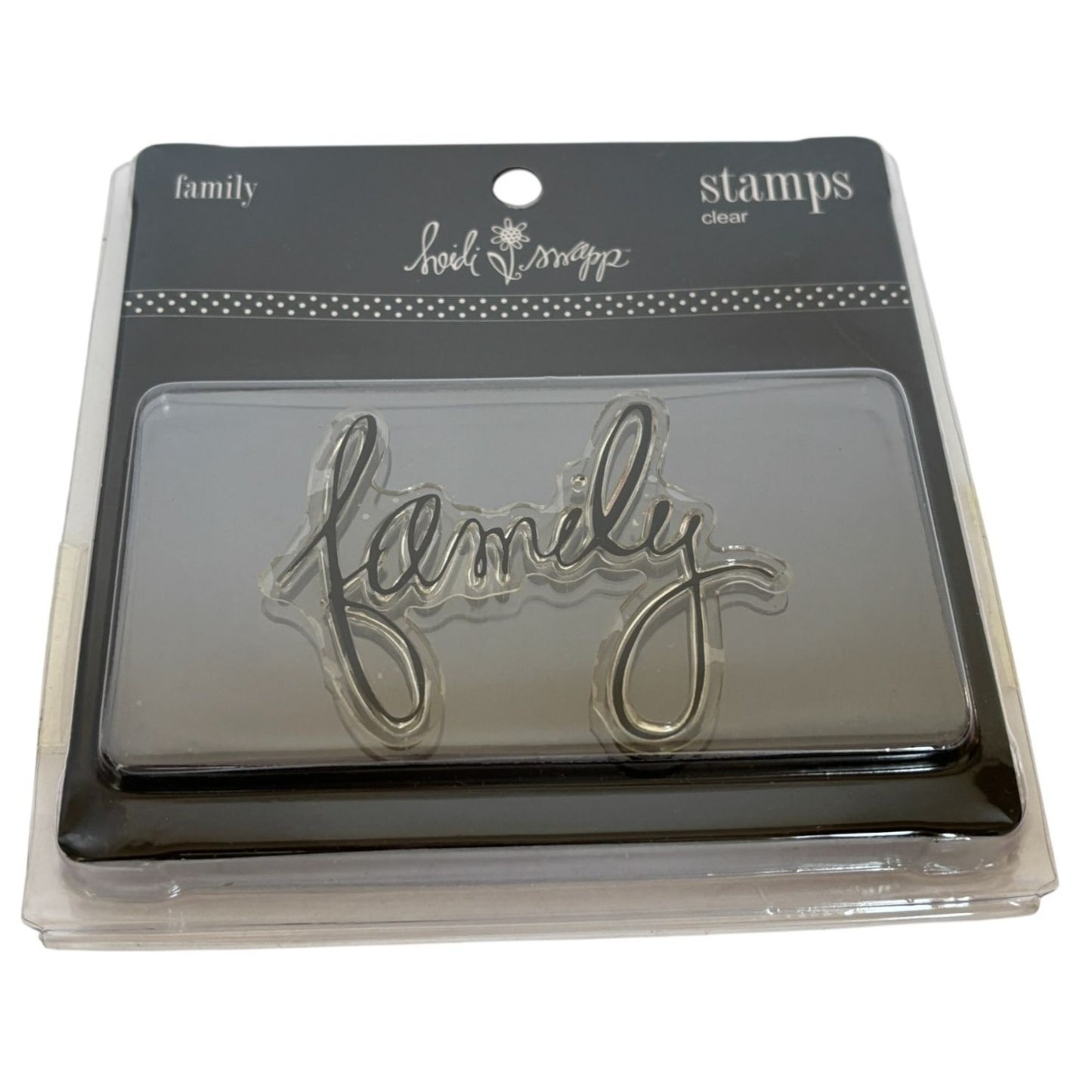 Heidi Swapp Clear Stamp Family Cursive Word Relationships Card Making Craft