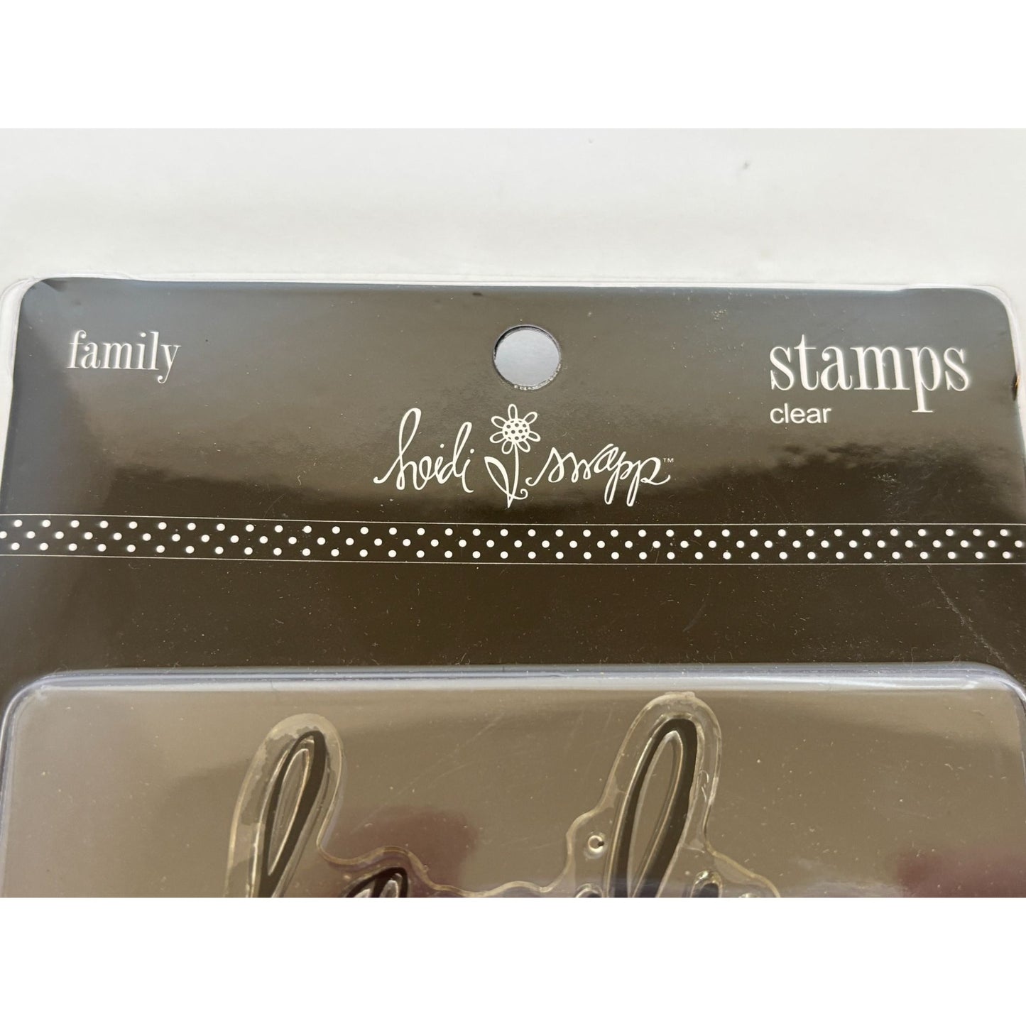 Heidi Swapp Clear Stamp Family Cursive Word Relationships Card Making Craft