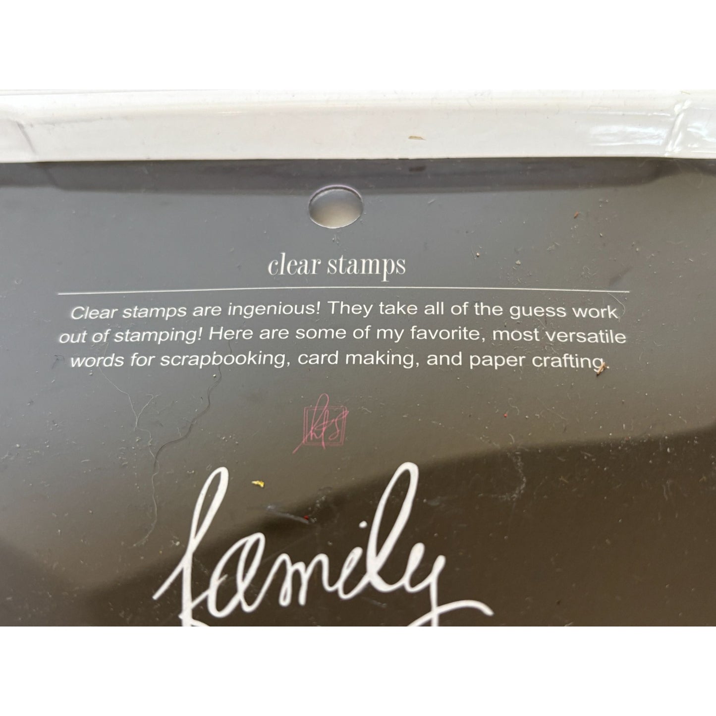 Heidi Swapp Clear Stamp Family Cursive Word Relationships Card Making Craft
