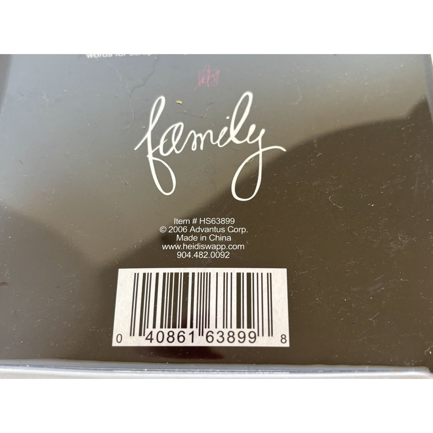 Heidi Swapp Clear Stamp Family Cursive Word Relationships Card Making Craft