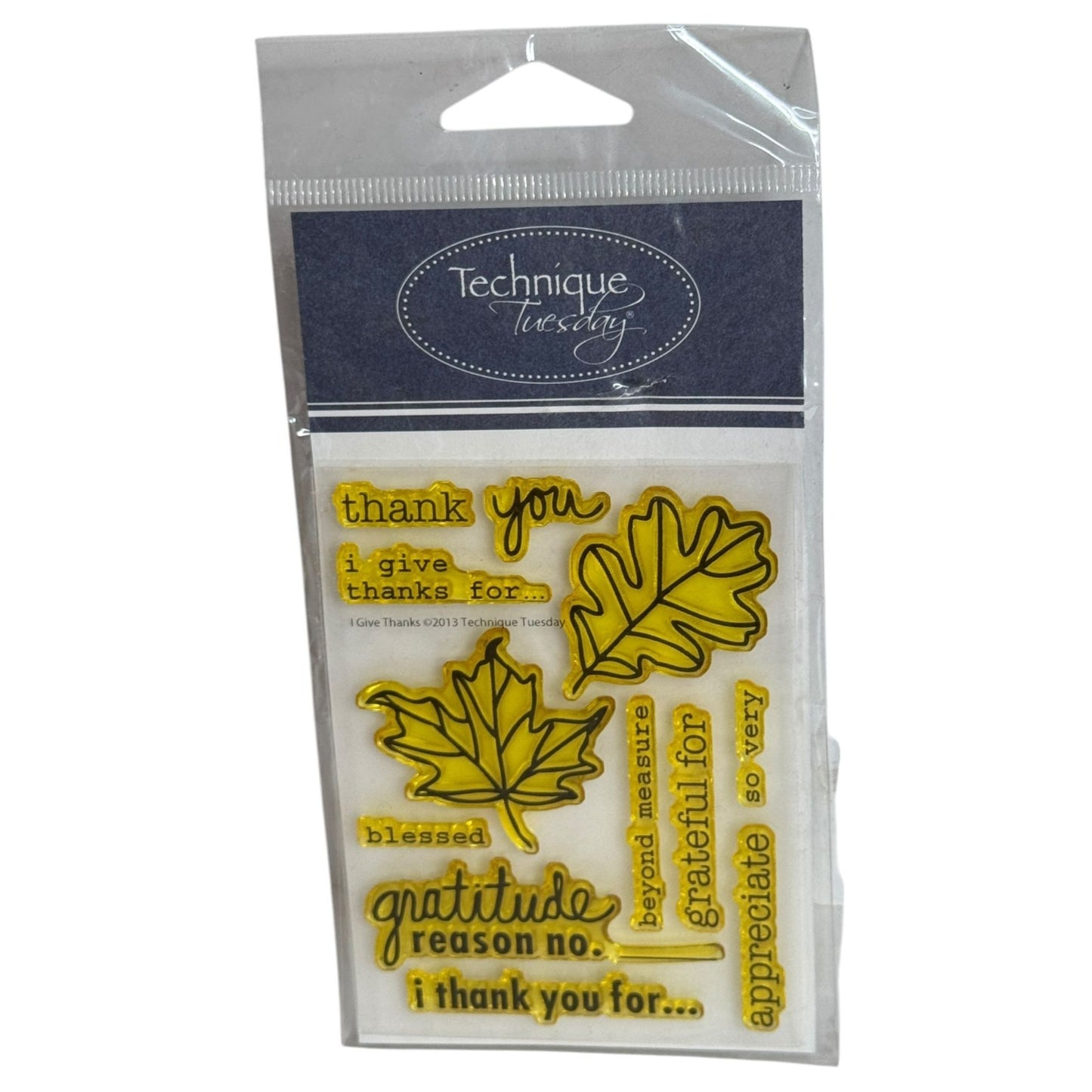 Technique Tuesday Clear Stamp Set I Give Thanks Gratitude Thanksgiving Blessed