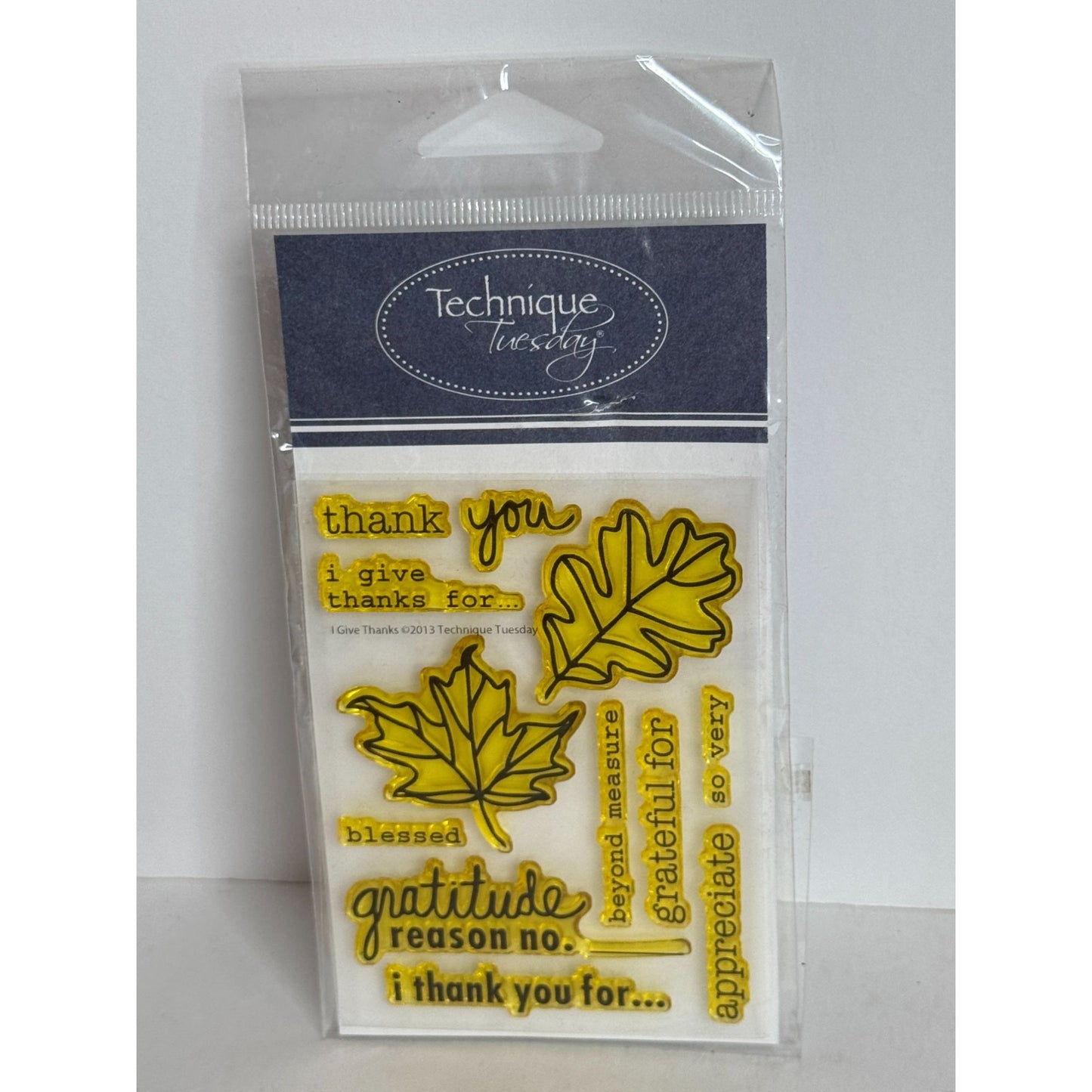 Technique Tuesday Clear Stamp Set I Give Thanks Gratitude Thanksgiving Blessed