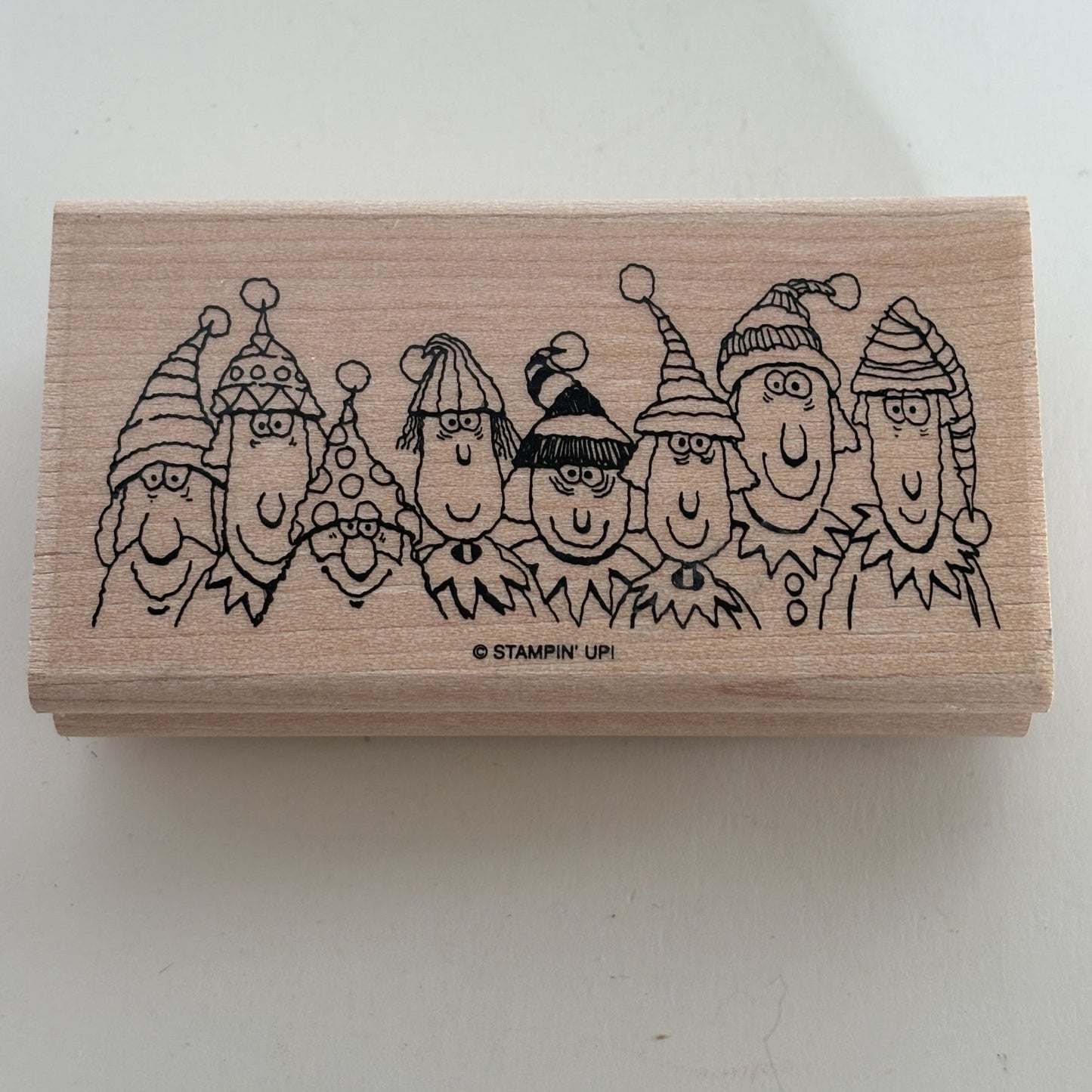 Stampin Up Rubber Stamp Christmas Elf Family Elves Card Making Funny Whimsical