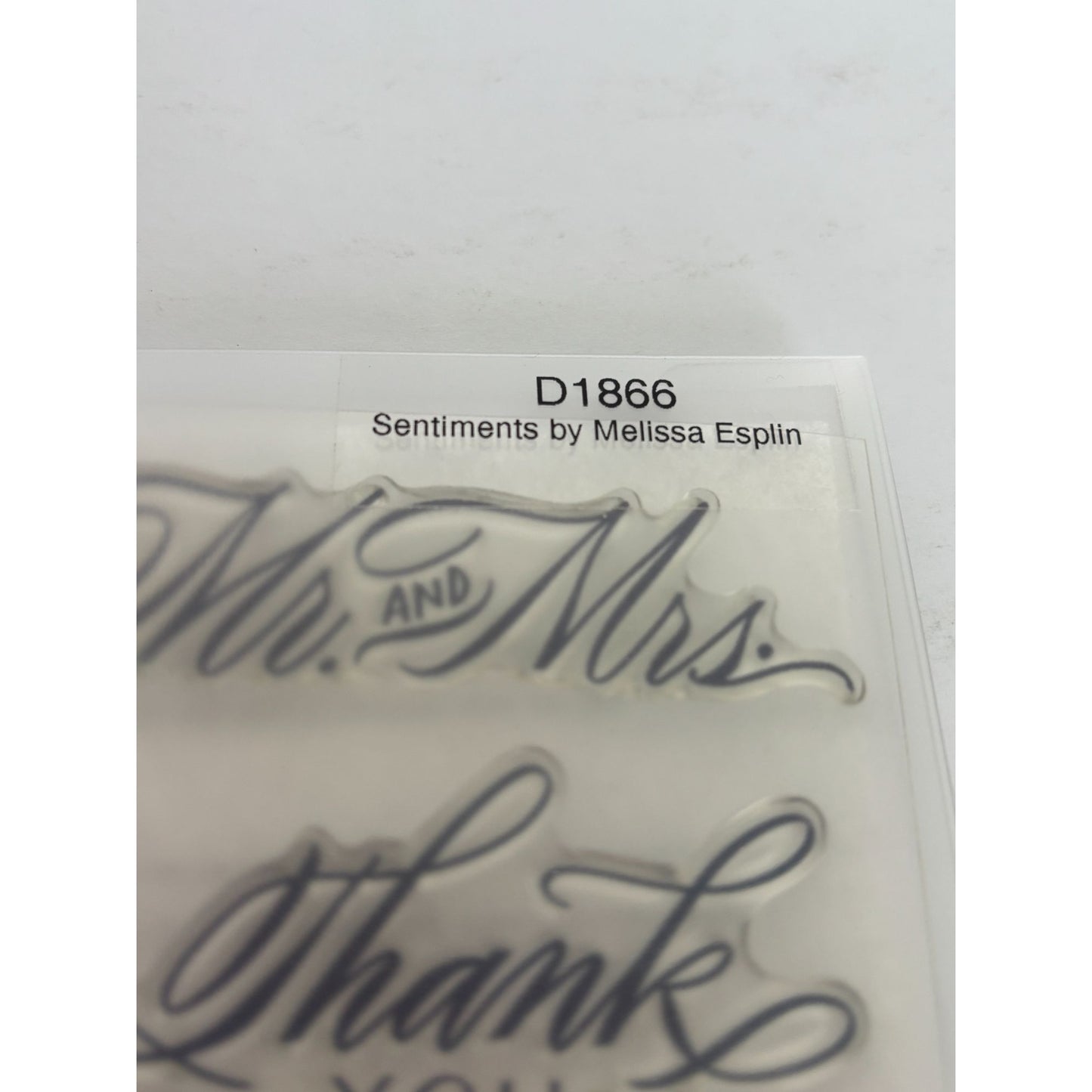 CTMH Acrylic Stamps Set Sentiments Cursive Greetings Birthday Hello Words D1866